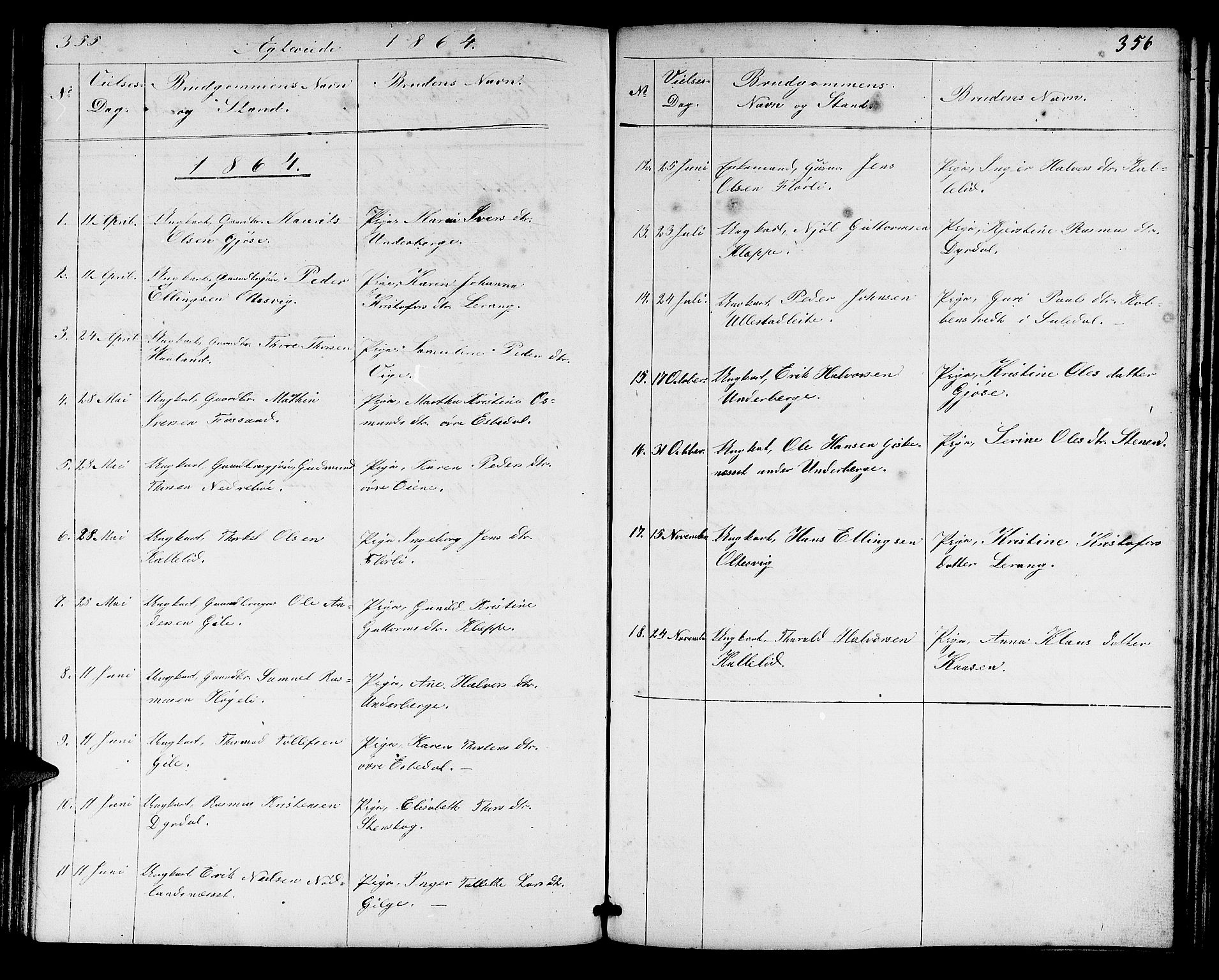 Høgsfjord sokneprestkontor, SAST/A-101624/H/Ha/Hab/L0002: Parish register (copy) no. B 2, 1855-1882, p. 355-356