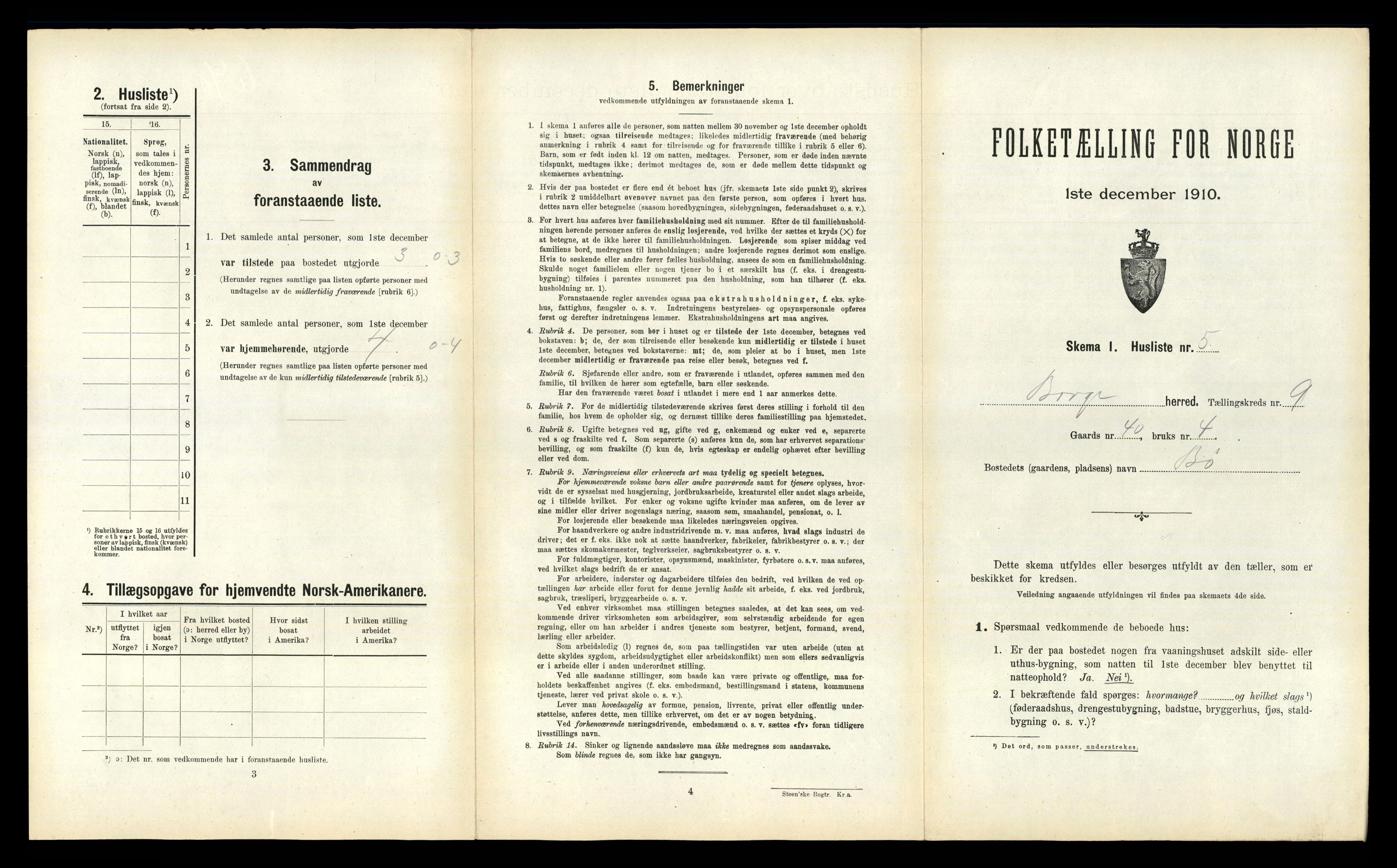 RA, 1910 census for Borge, 1910, p. 889