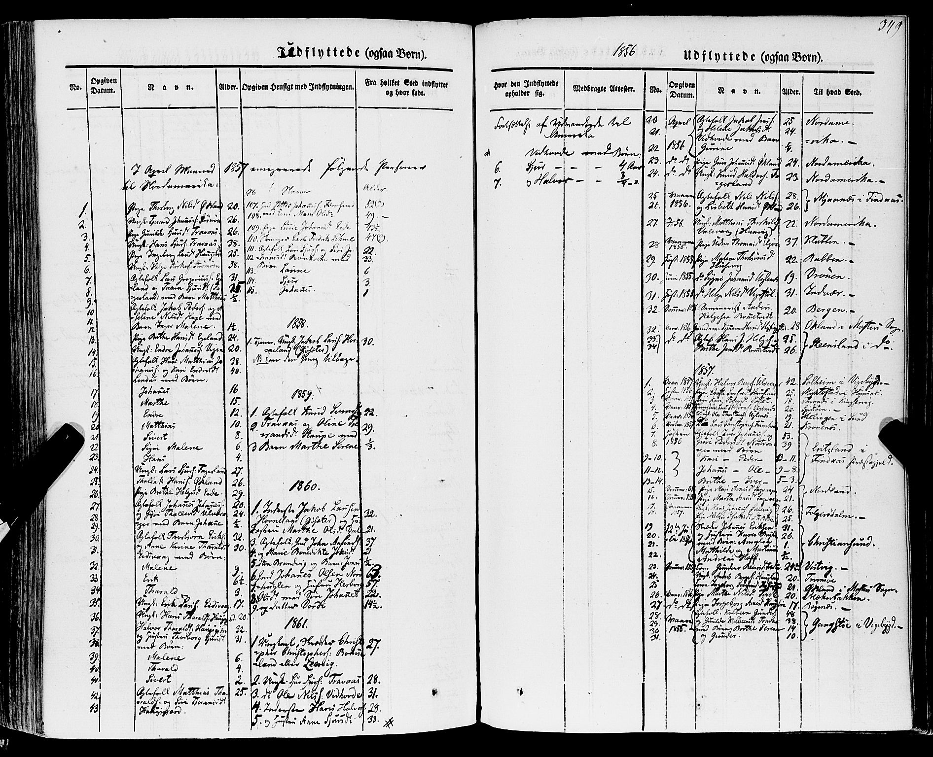 Stord sokneprestembete, SAB/A-78201/H/Haa: Parish register (official) no. A 7, 1841-1861, p. 349