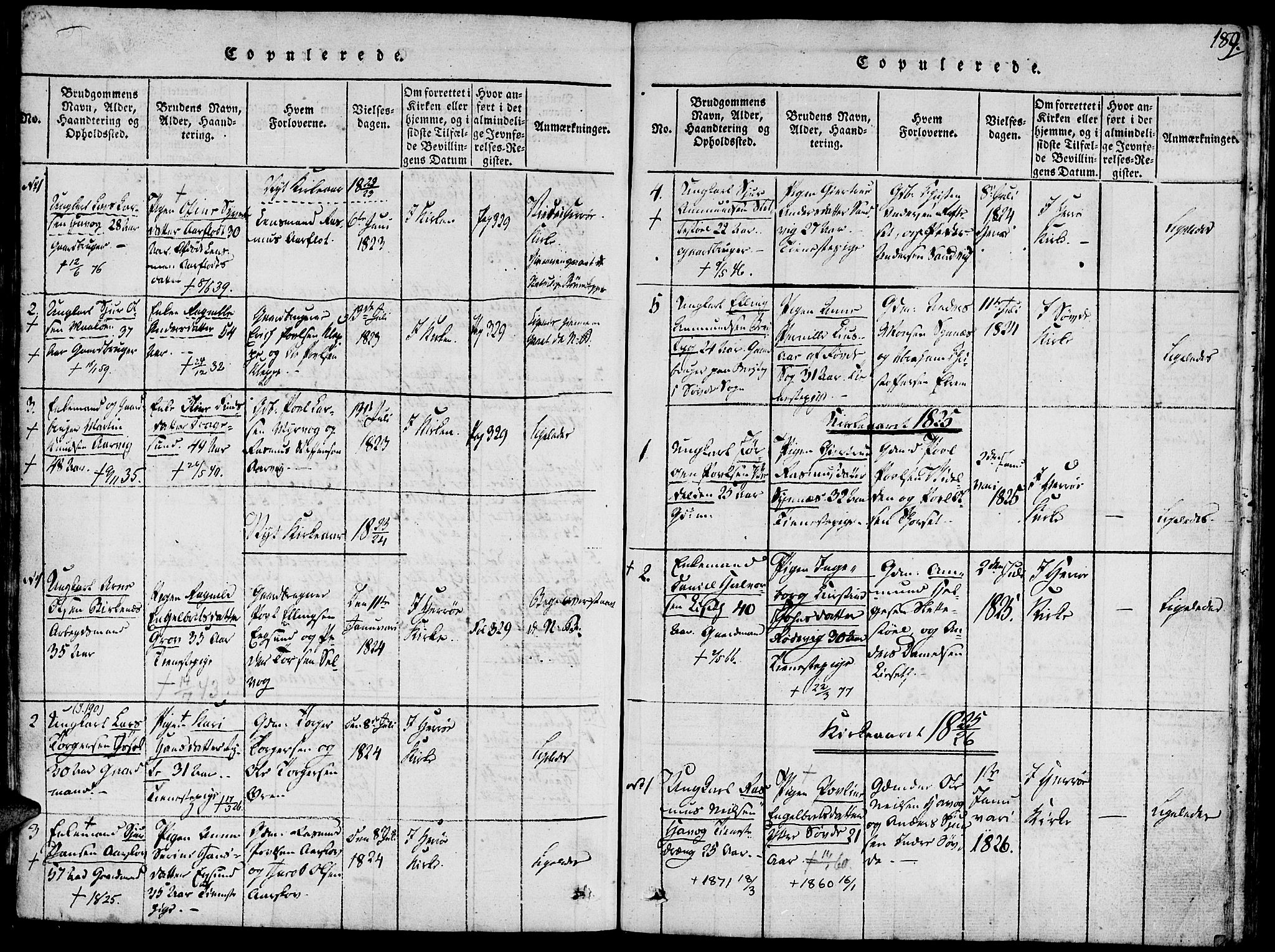 Ministerialprotokoller, klokkerbøker og fødselsregistre - Møre og Romsdal, AV/SAT-A-1454/504/L0054: Parish register (official) no. 504A01, 1816-1861, p. 189