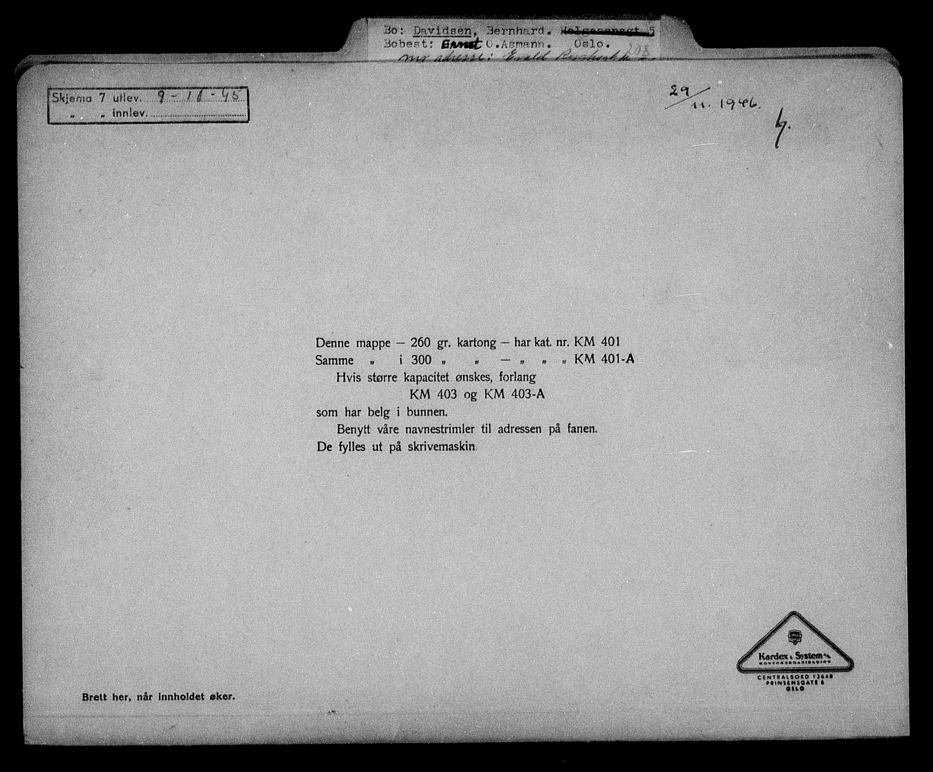 Justisdepartementet, Tilbakeføringskontoret for inndratte formuer, RA/S-1564/H/Hc/Hcc/L0929: --, 1945-1947, p. 634