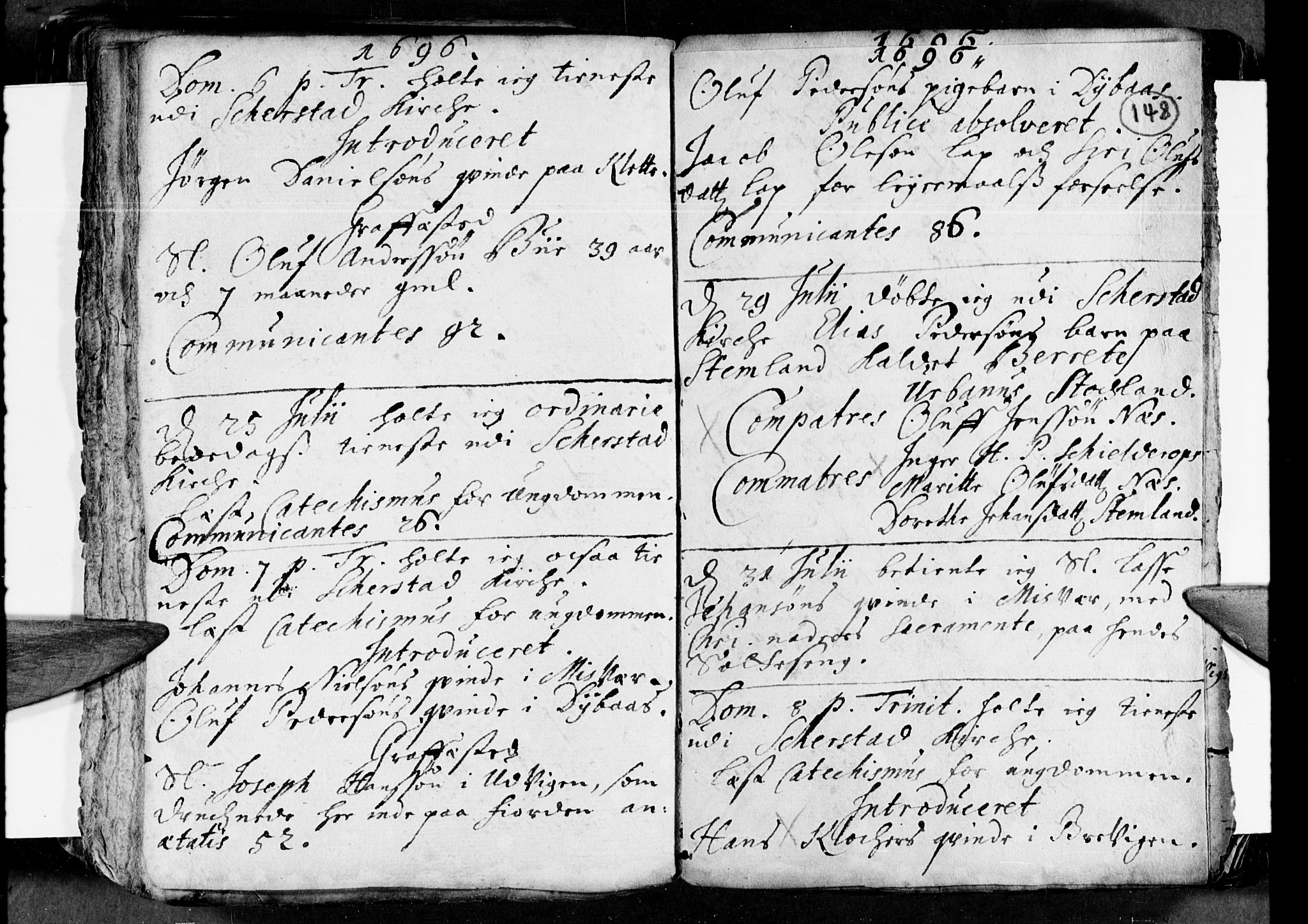 Ministerialprotokoller, klokkerbøker og fødselsregistre - Nordland, AV/SAT-A-1459/852/L0732: Parish register (official) no. 852A02, 1690-1699, p. 148