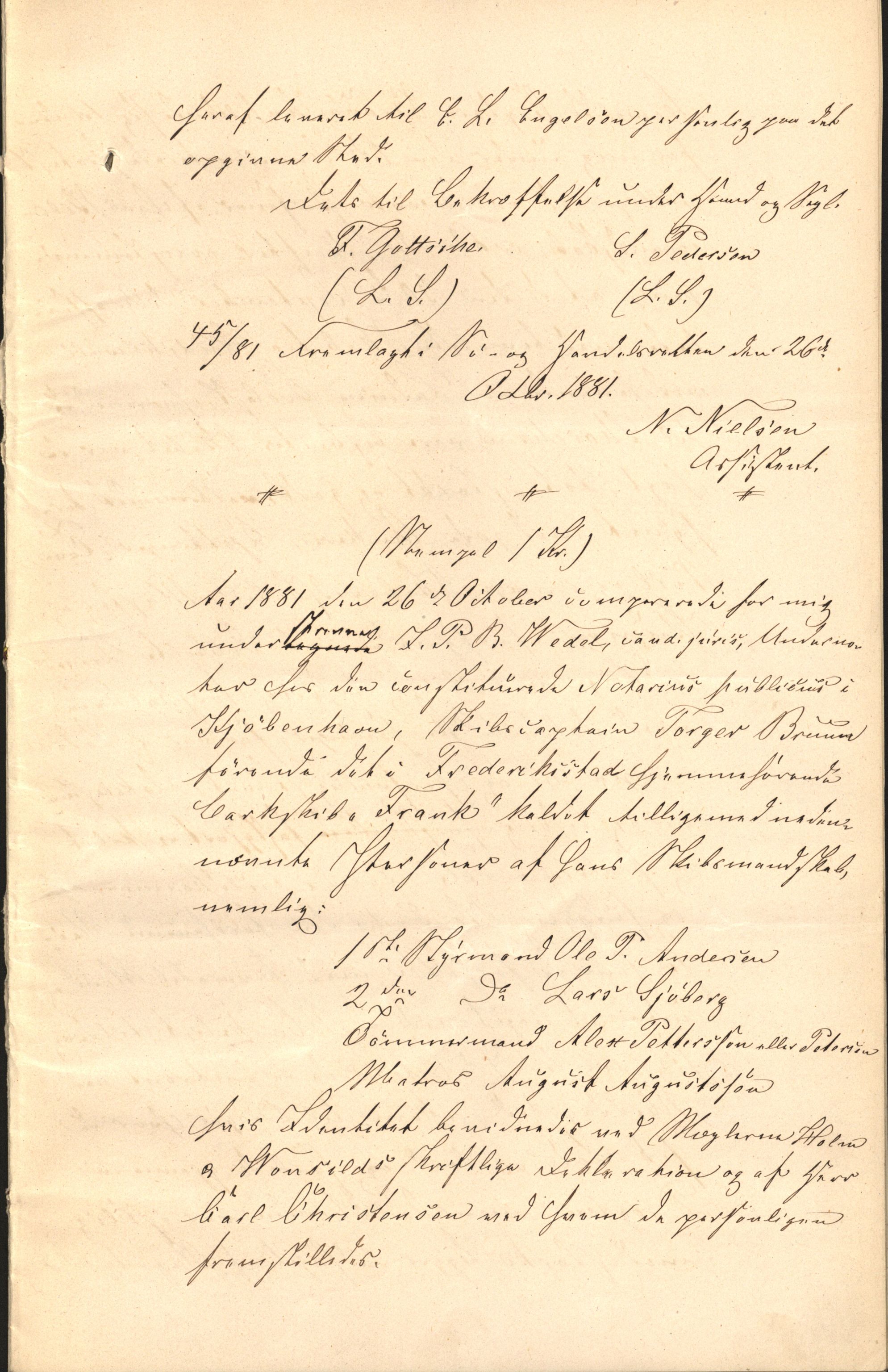 Pa 63 - Østlandske skibsassuranceforening, VEMU/A-1079/G/Ga/L0014/0004: Havaridokumenter / Bertrand, Frigga, Frank, Nordafjeld, 1881, p. 11