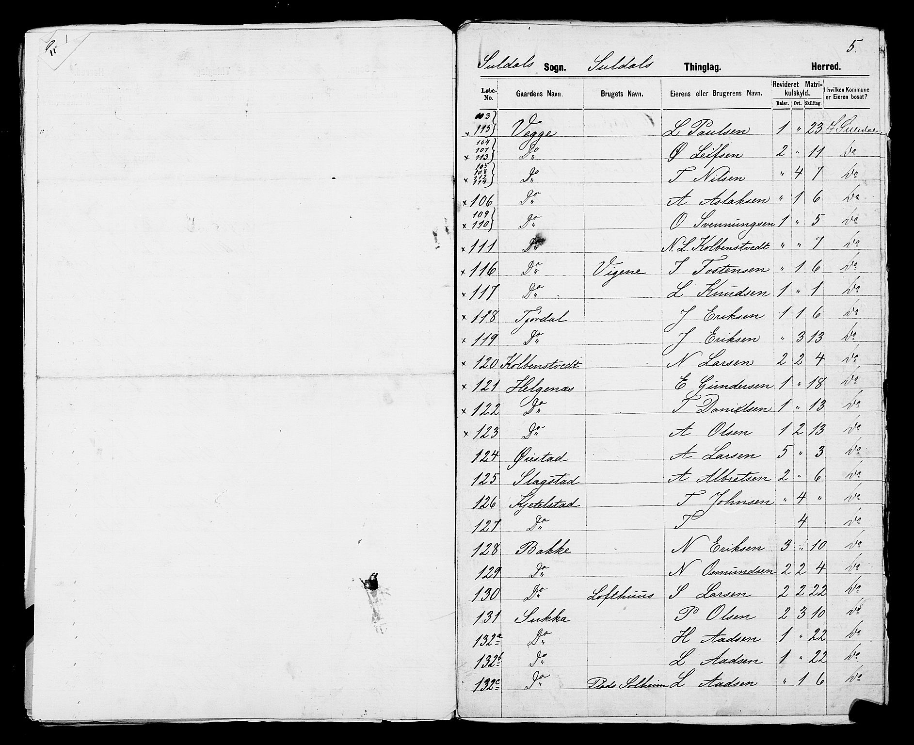 SAST, 1875 census for 1134P Suldal, 1875, p. 26