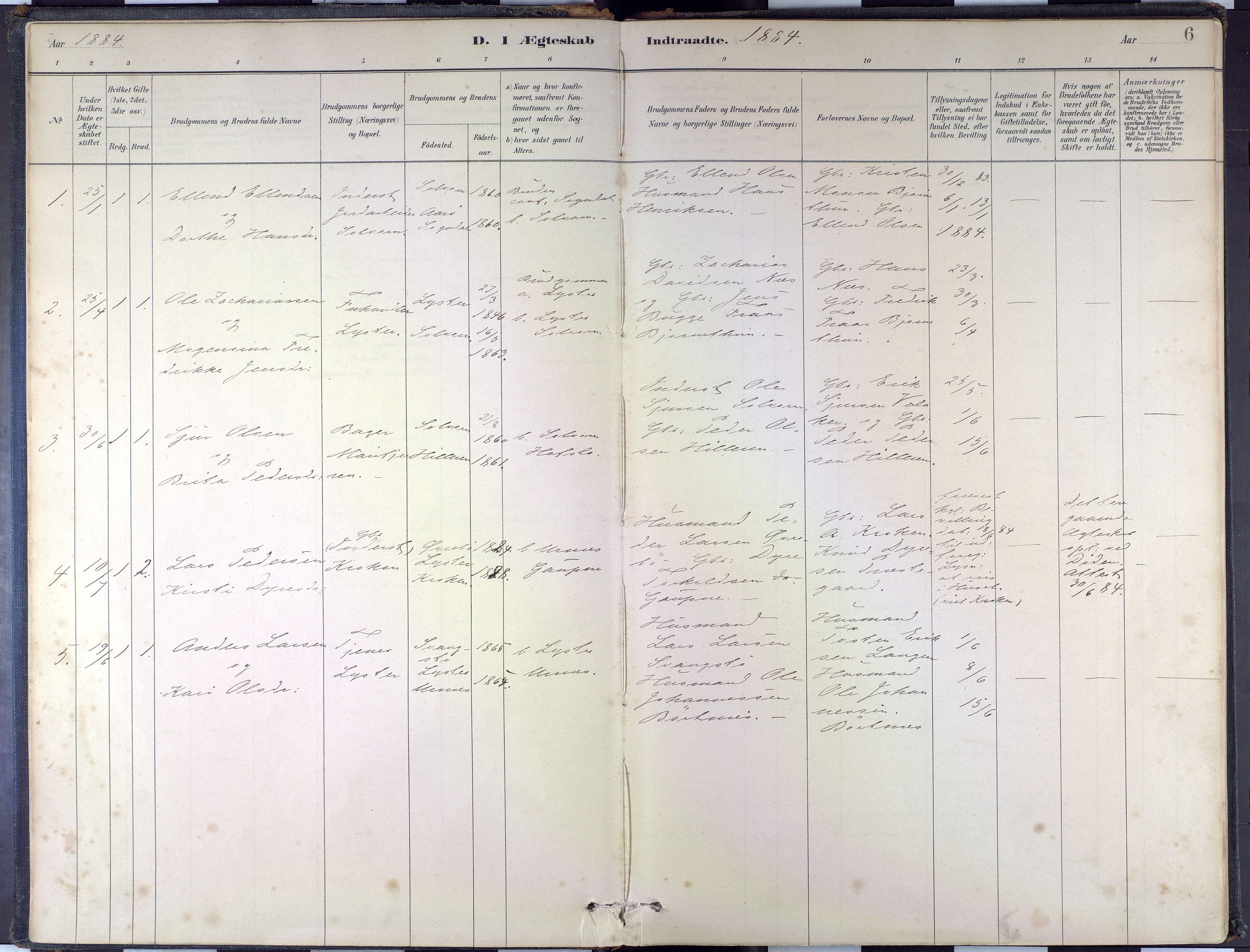 Hafslo sokneprestembete, SAB/A-80301/H/Haa/Haac/L0003: Parish register (official) no. C 3, 1881-2004, p. 6