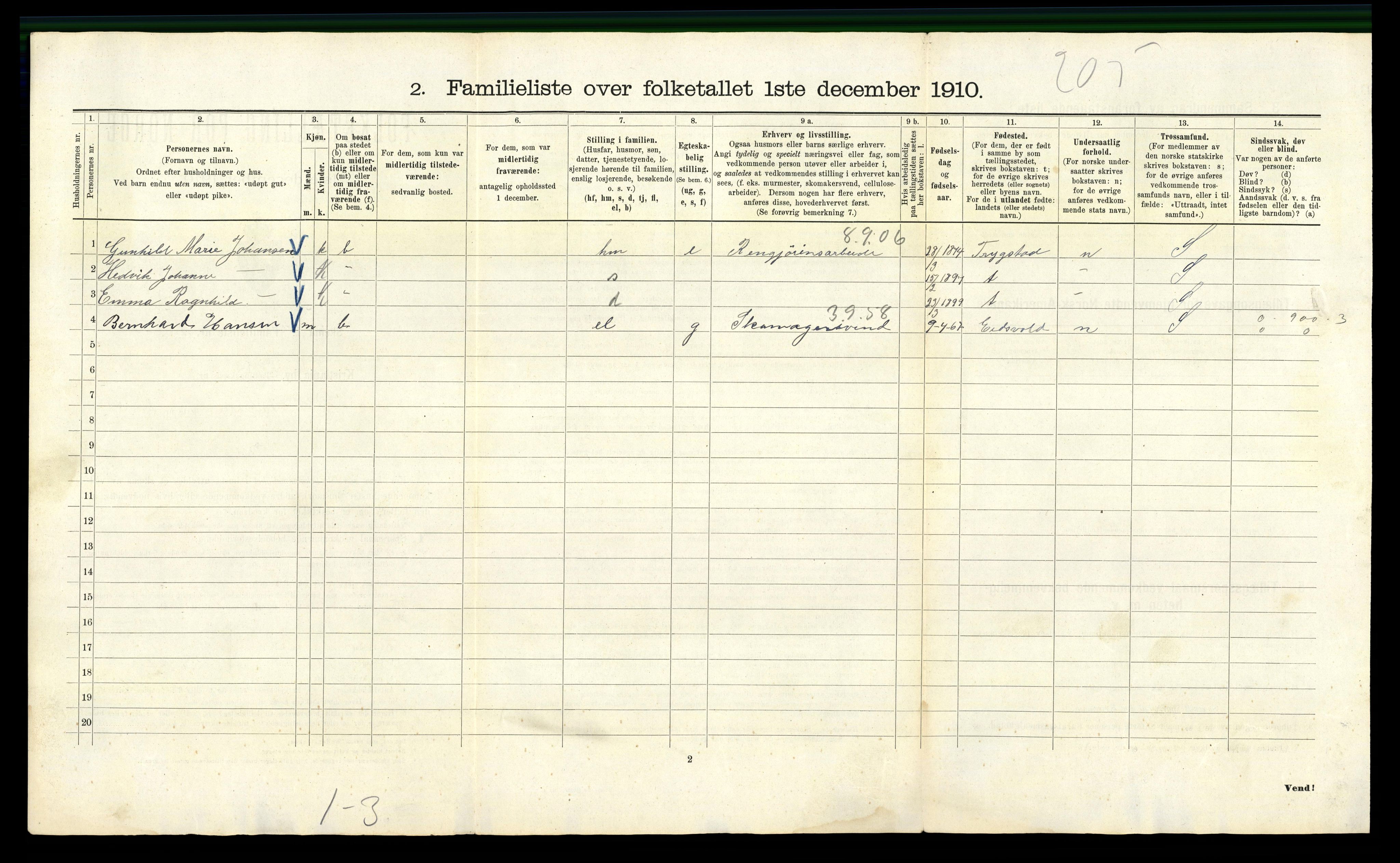 RA, 1910 census for Kristiania, 1910, p. 114146