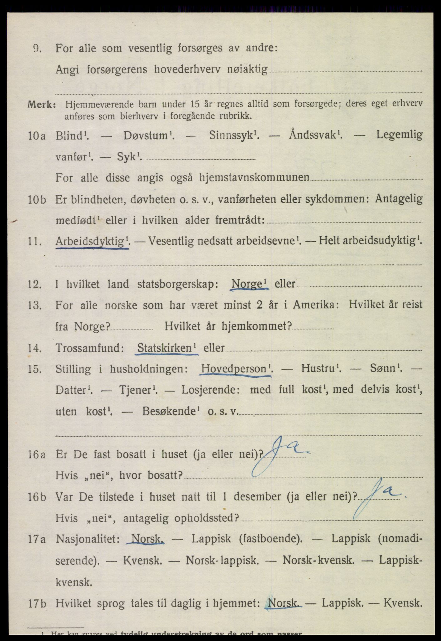 SAT, 1920 census for Vikna, 1920, p. 6682