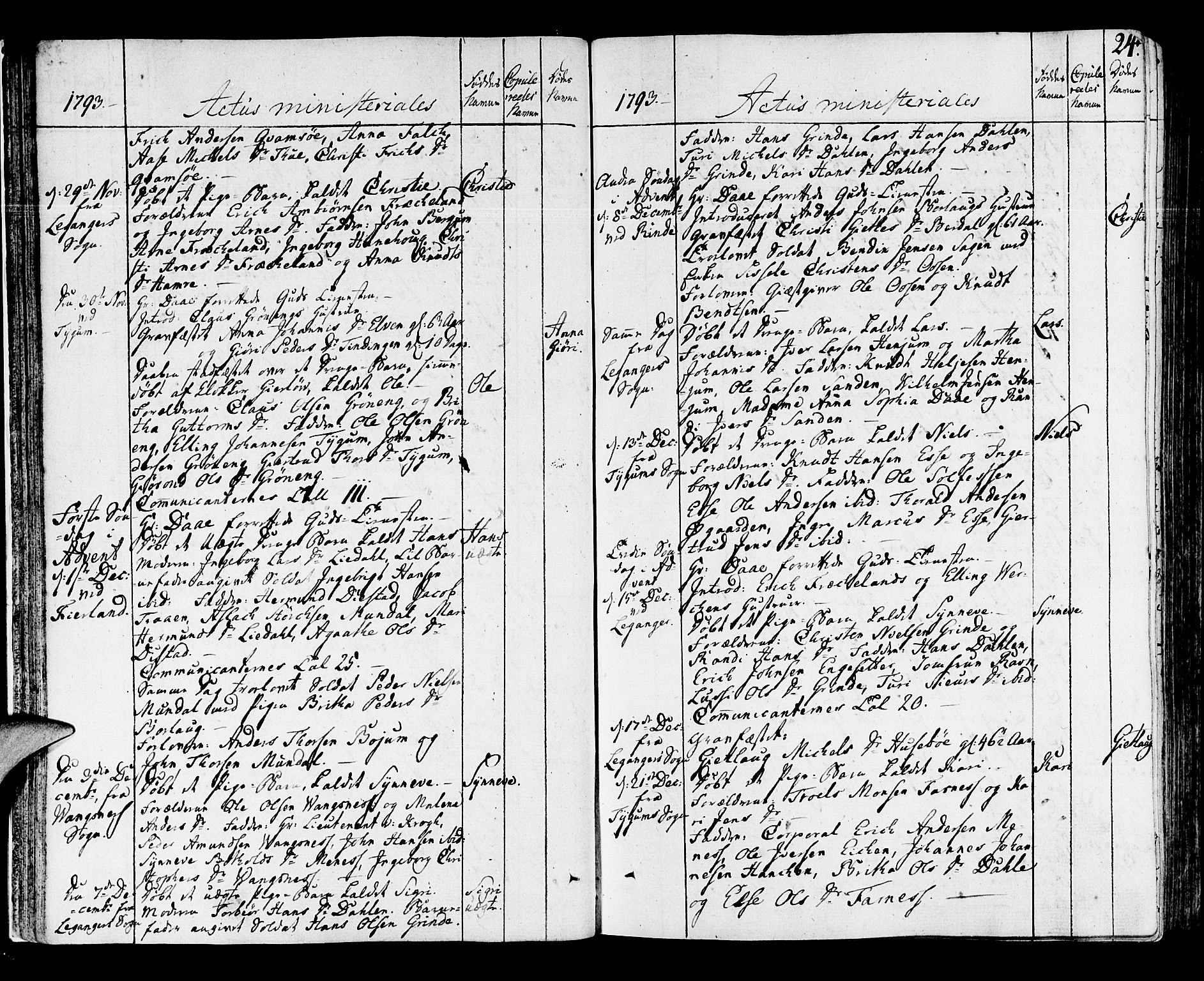 Leikanger sokneprestembete, AV/SAB-A-81001/H/Haa/Haaa/L0005: Parish register (official) no. A 5, 1792-1809, p. 24