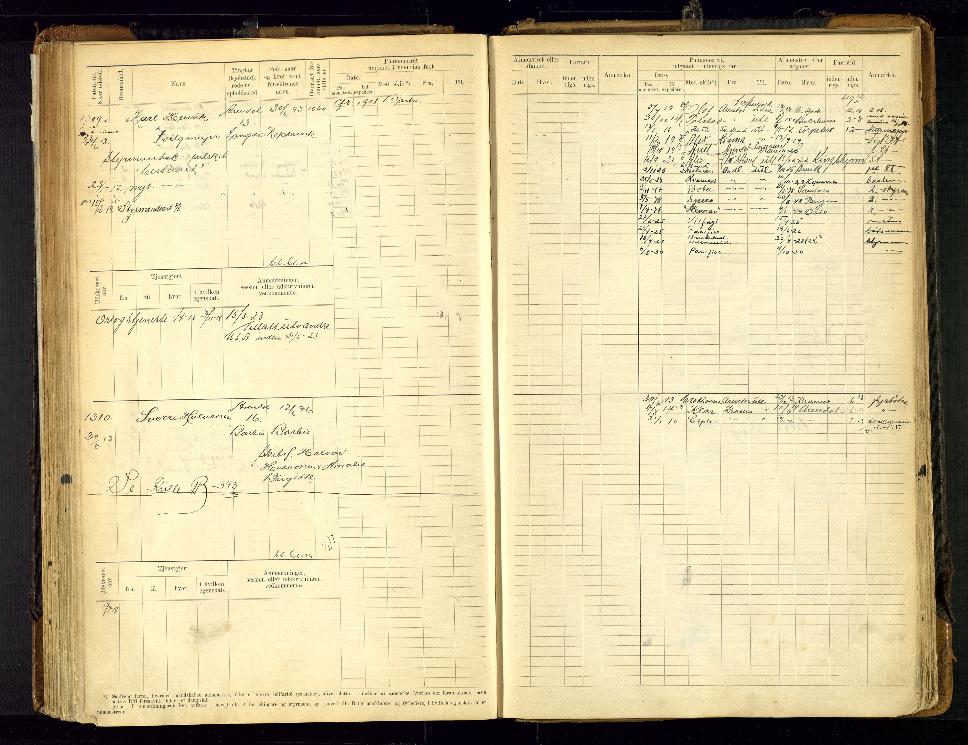 Arendal mønstringskrets, SAK/2031-0012/F/Fb/L0021: Hovedrulle A nr 969-1465, S-19, 1910-1914, p. 175