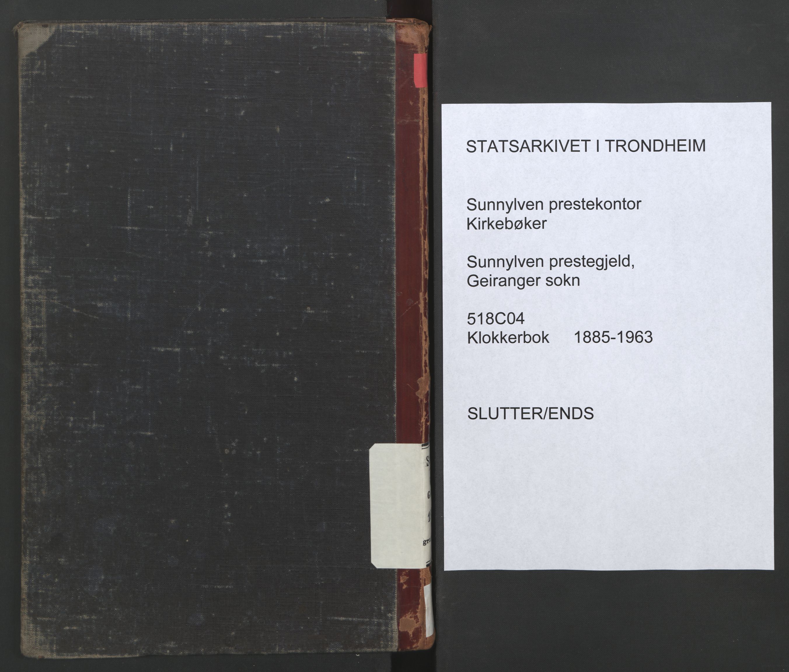 Ministerialprotokoller, klokkerbøker og fødselsregistre - Møre og Romsdal, AV/SAT-A-1454/518/L0237: Parish register (copy) no. 518C04, 1885-1963