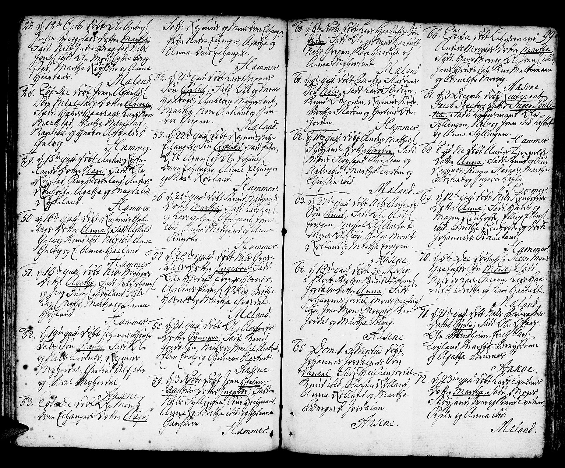 Hamre sokneprestembete, AV/SAB-A-75501/H/Ha/Haa/Haaa/L0007: Parish register (official) no. A 7, 1762-1777, p. 99