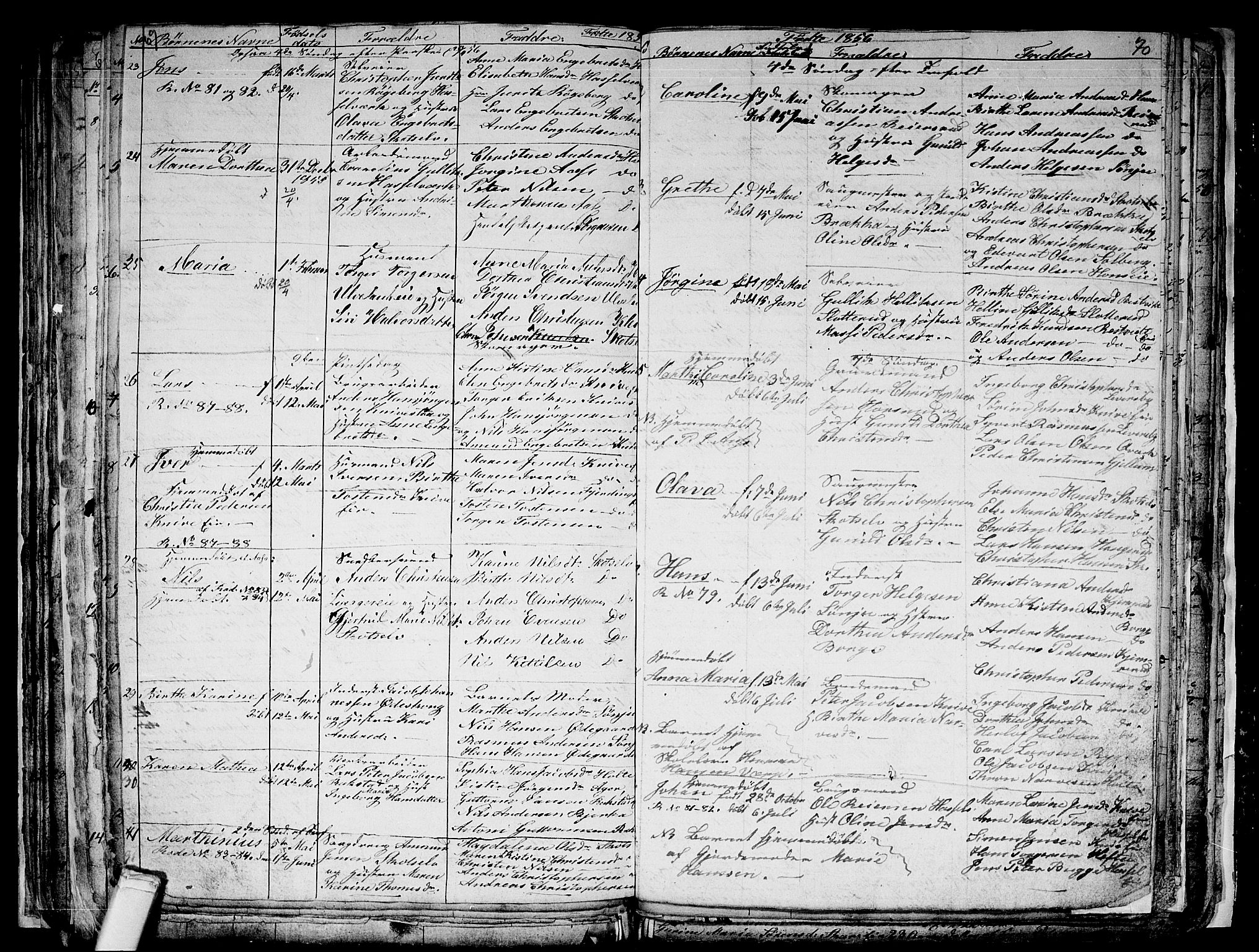 Eiker kirkebøker, SAKO/A-4/G/Gb/L0001: Parish register (copy) no. II 1, 1844-1864, p. 69-70