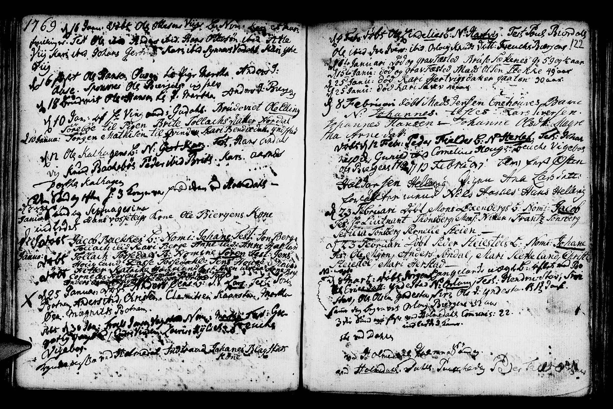 Fjaler sokneprestembete, AV/SAB-A-79801/H/Haa/Haaa/L0001: Parish register (official) no. A 1, 1755-1778, p. 122