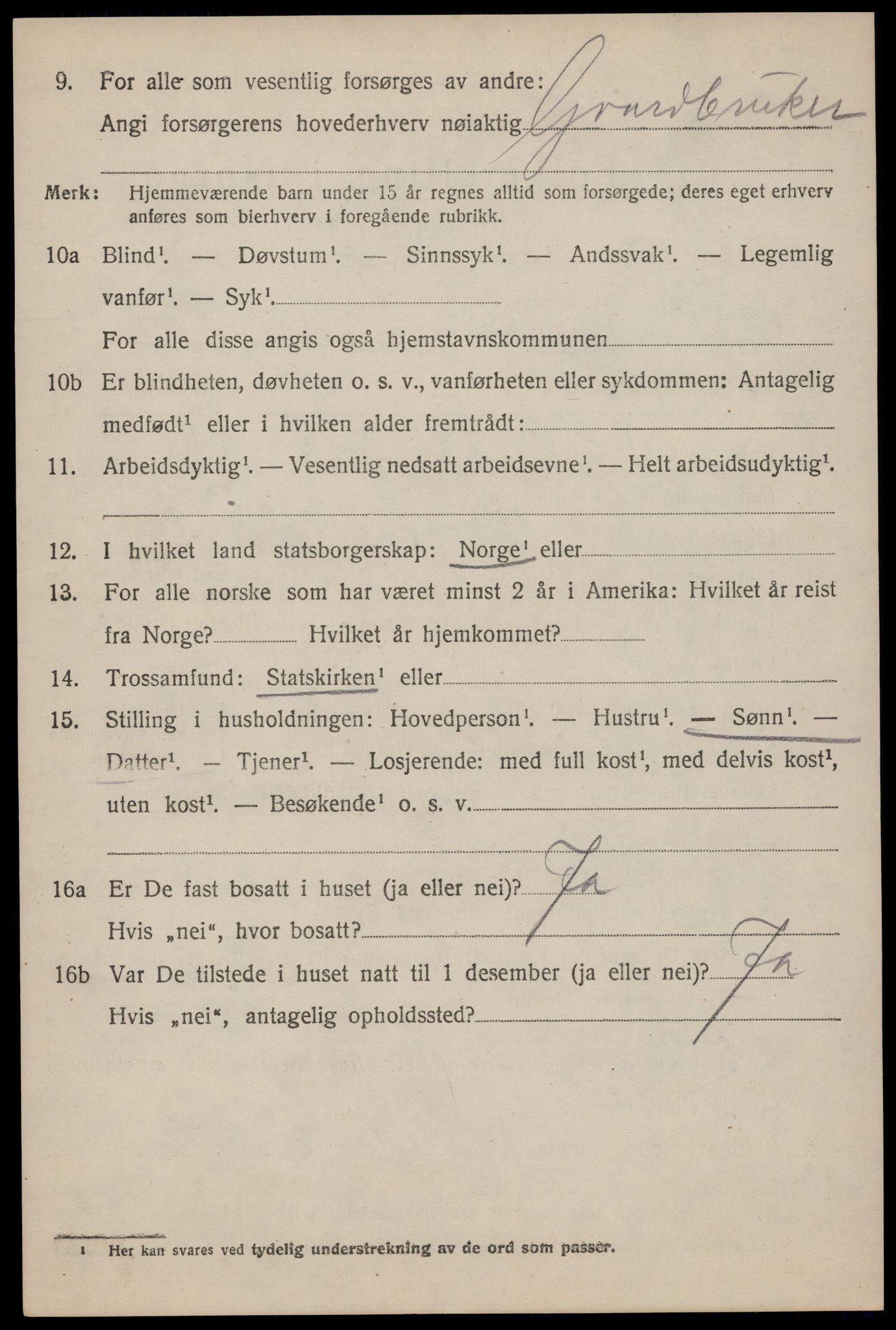 SAST, 1920 census for Håland, 1920, p. 6688