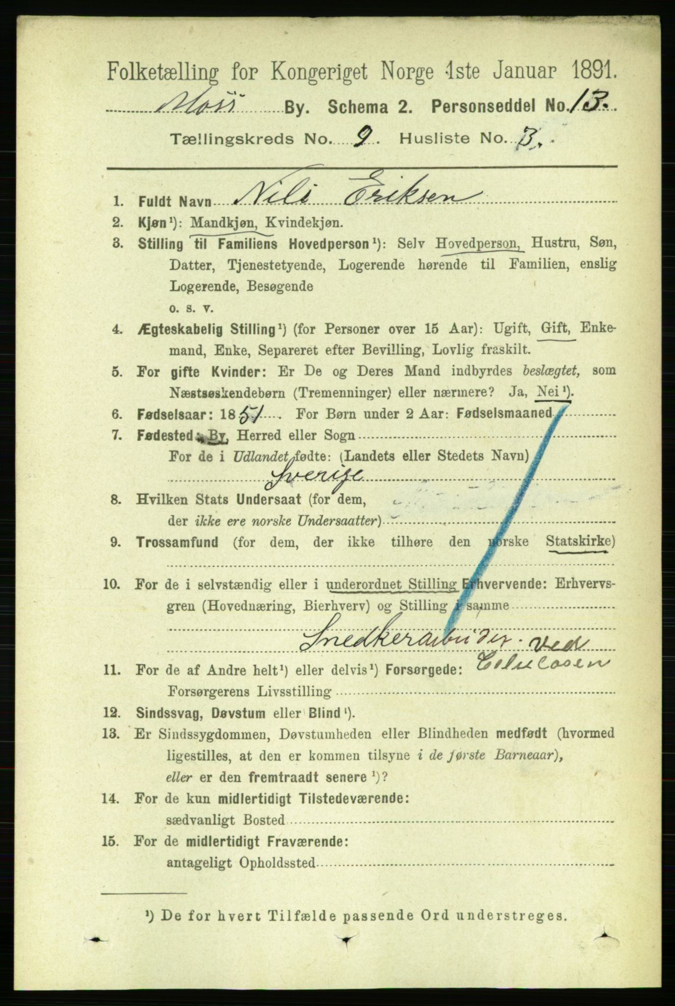 RA, 1891 census for 0104 Moss, 1891, p. 5173