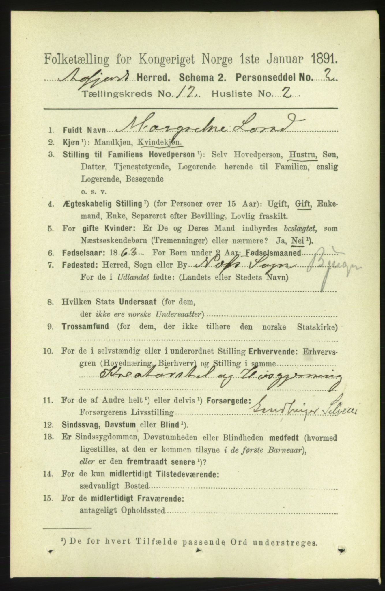 RA, 1891 census for 1630 Åfjord, 1891, p. 3752