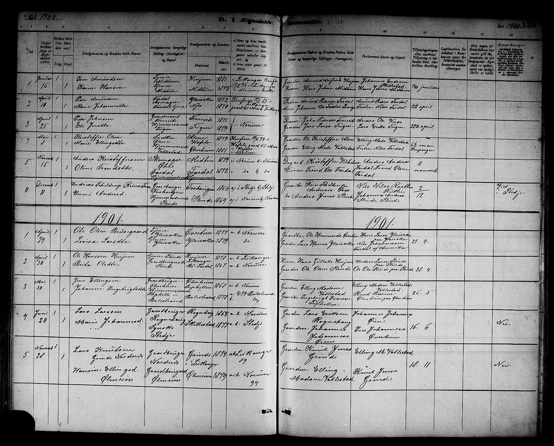 Sogndal sokneprestembete, SAB/A-81301/H/Hab/Habc/L0002: Parish register (copy) no. C 2, 1884-1910, p. 123