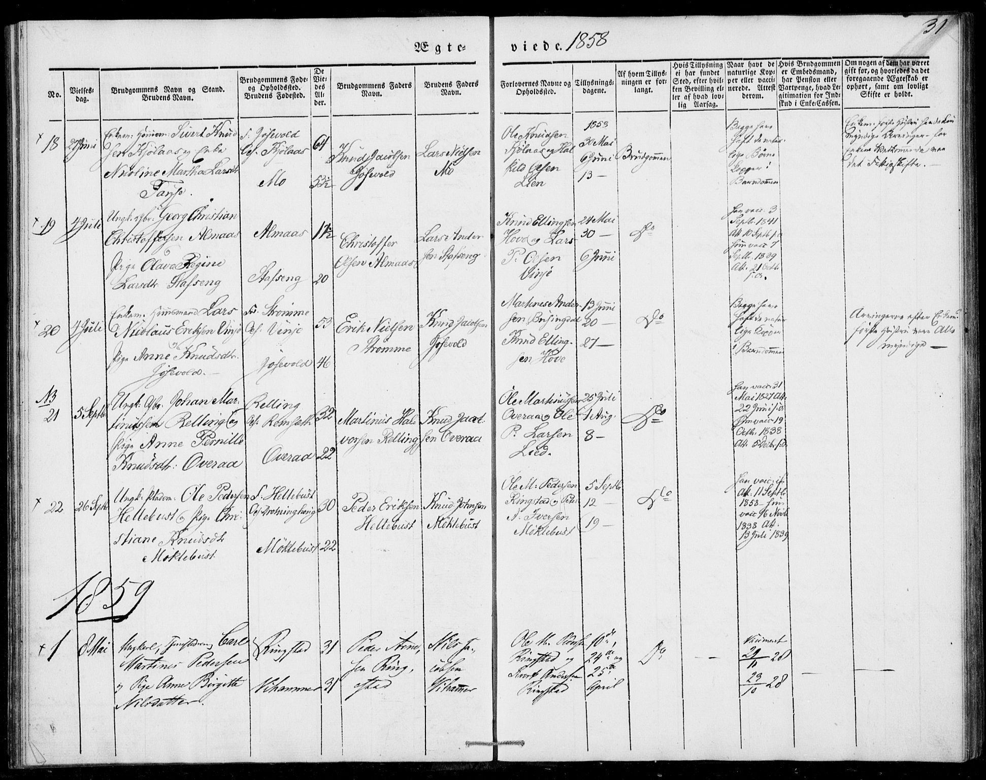 Ministerialprotokoller, klokkerbøker og fødselsregistre - Møre og Romsdal, SAT/A-1454/520/L0276: Parish register (official) no. 520A06, 1844-1881, p. 31