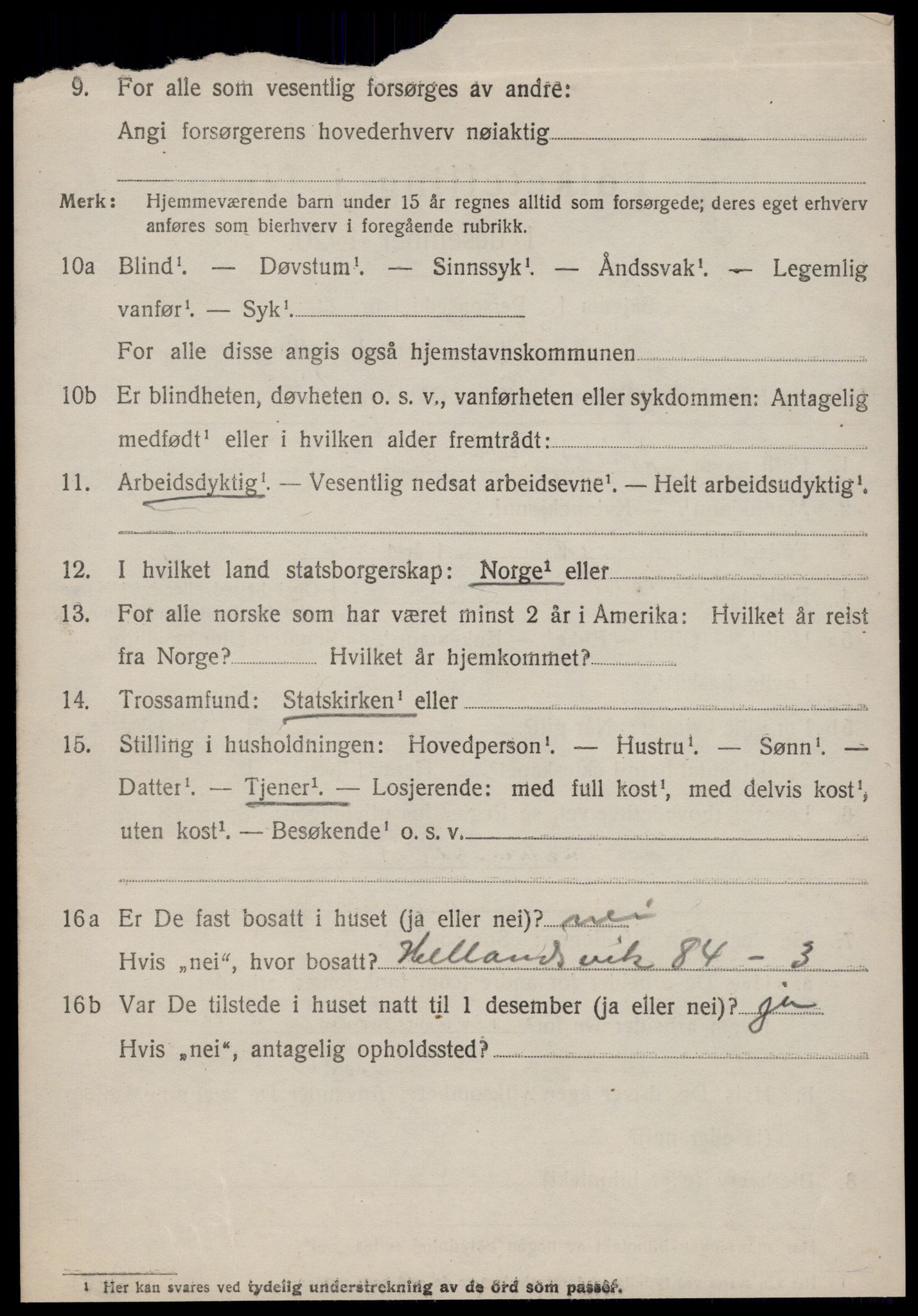 SAT, 1920 census for Vatne, 1920, p. 1787