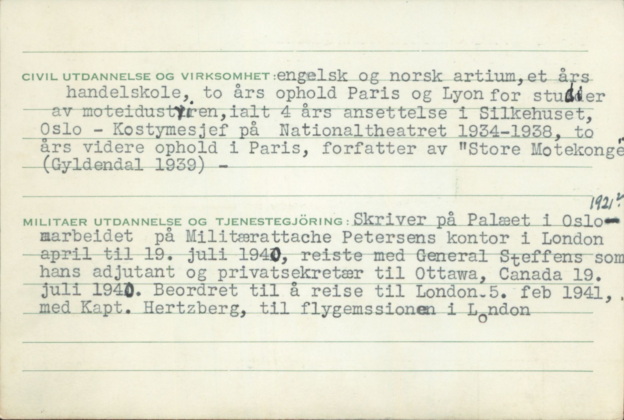 Forsvaret, Forsvarets overkommando/Luftforsvarsstaben, RA/RAFA-4079/P/Pa/L0024: Personellpapirer, 1910, p. 204