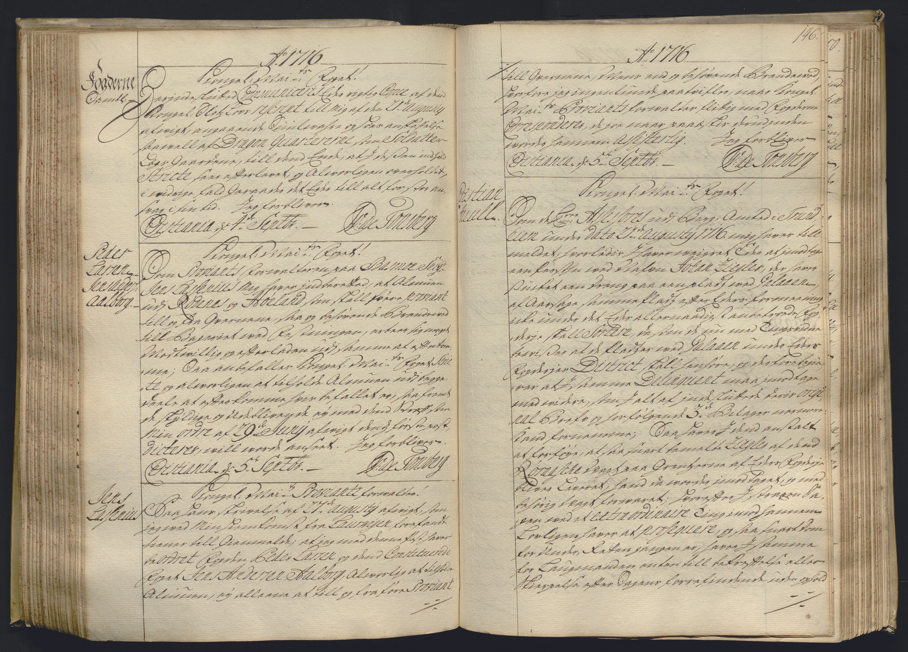 Kristiania stiftamt, AV/SAO-A-10386/B/Ba/L0004: Kopibok, 1715-1717, p. 145b-146a