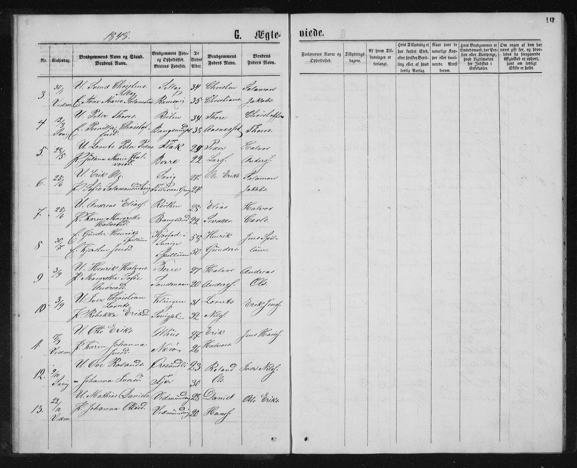 Ministerialprotokoller, klokkerbøker og fødselsregistre - Nord-Trøndelag, AV/SAT-A-1458/768/L0568: Parish register (official) no. 768A03, 1836-1865, p. 10