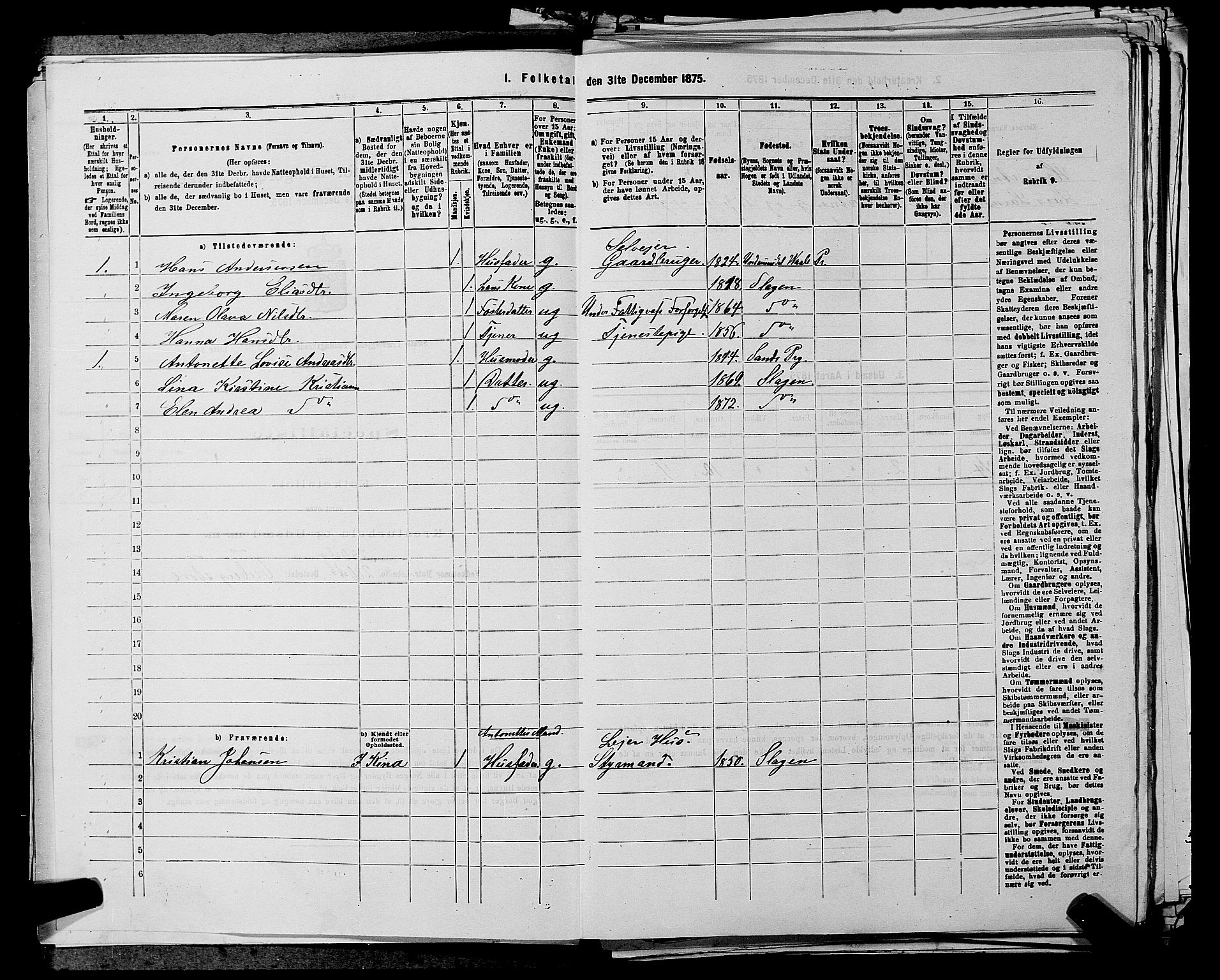 SAKO, 1875 census for 0721P Sem, 1875, p. 1146