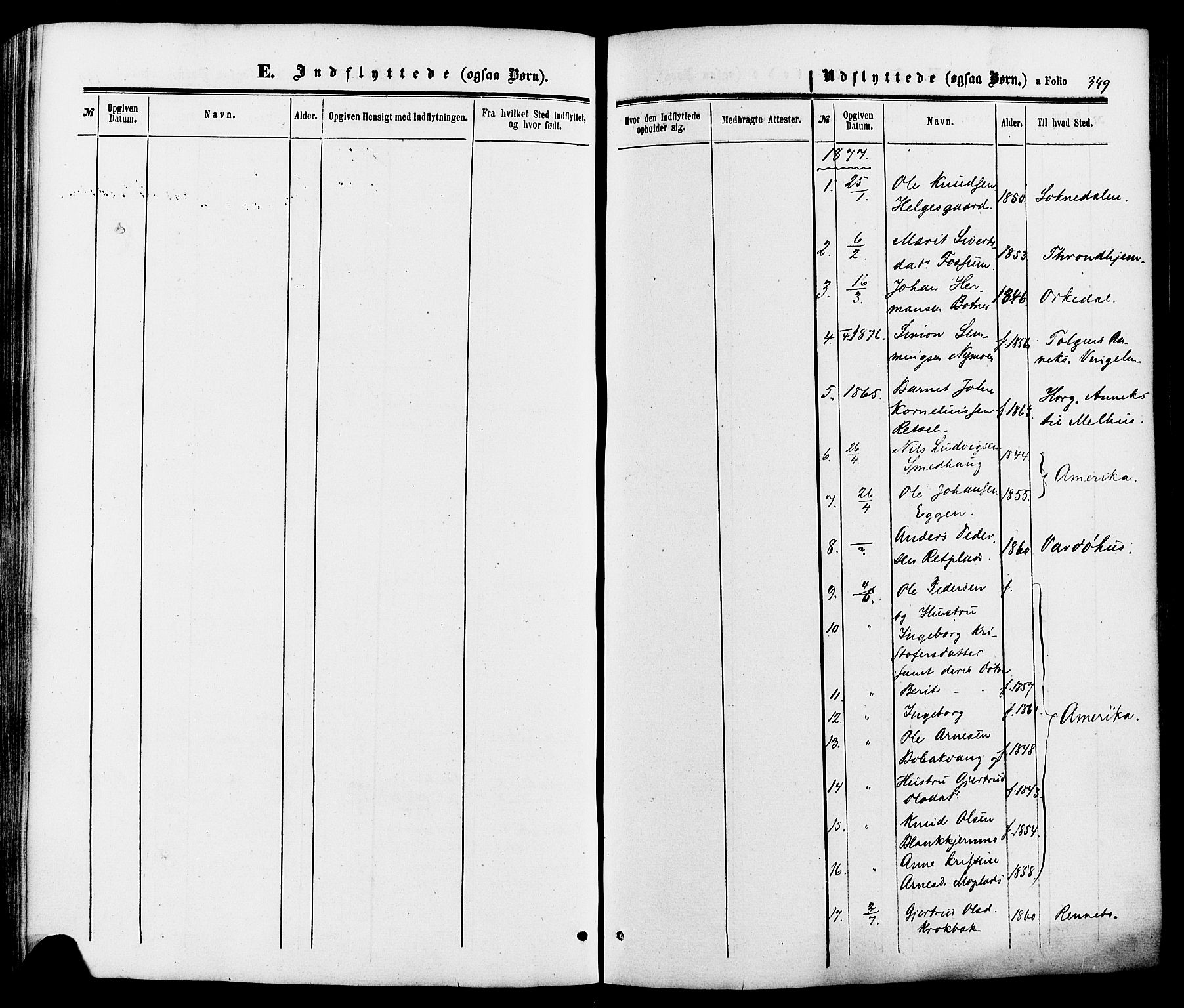 Kvikne prestekontor, SAH/PREST-064/H/Ha/Haa/L0006: Parish register (official) no. 6, 1863-1886, p. 349