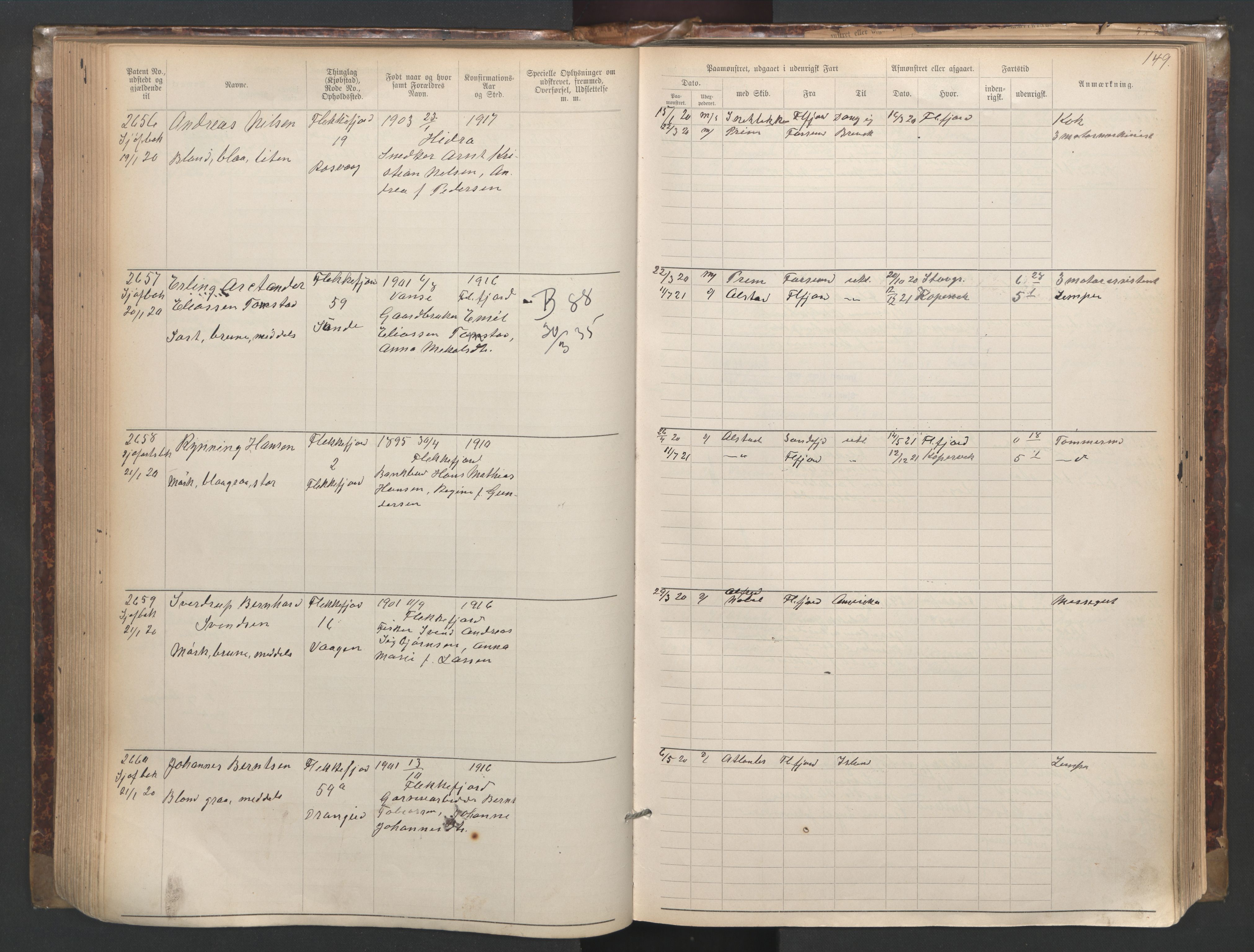 Flekkefjord mønstringskrets, AV/SAK-2031-0018/F/Fa/L0003: Annotasjonsrulle nr 1921-2963 med register, N-3, 1892-1948, p. 181