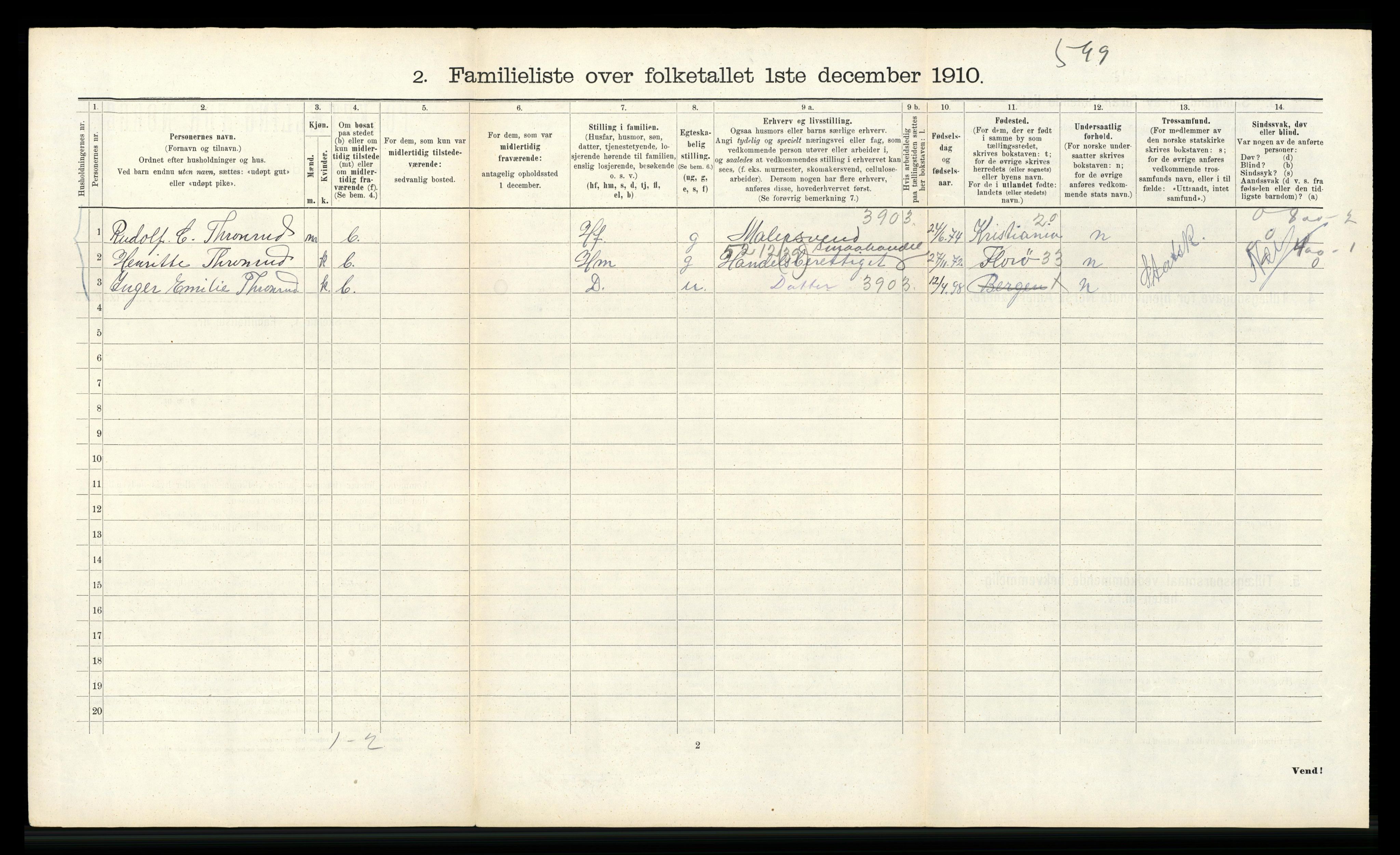 RA, 1910 census for Bergen, 1910, p. 29842