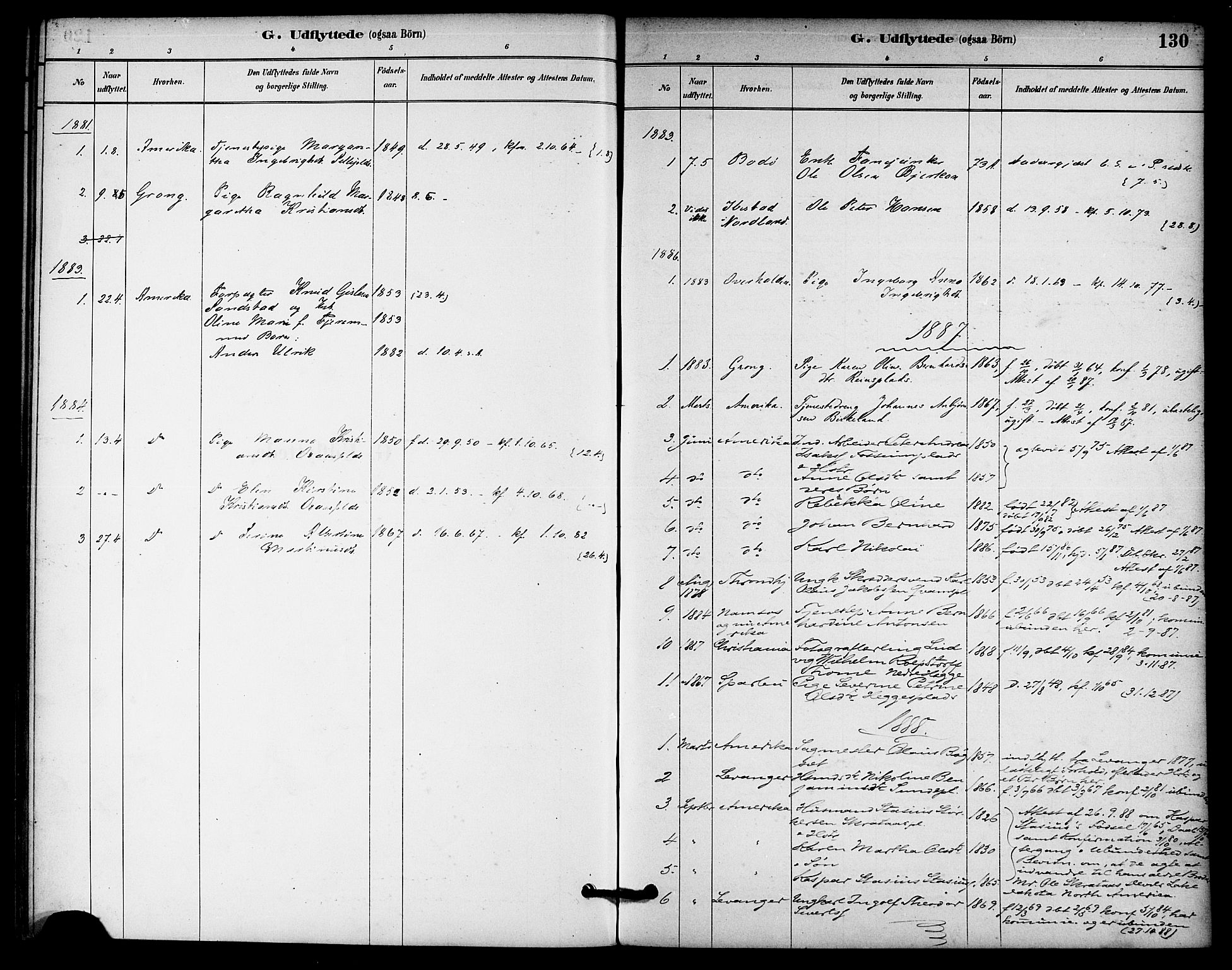 Ministerialprotokoller, klokkerbøker og fødselsregistre - Nord-Trøndelag, AV/SAT-A-1458/740/L0378: Parish register (official) no. 740A01, 1881-1895, p. 130