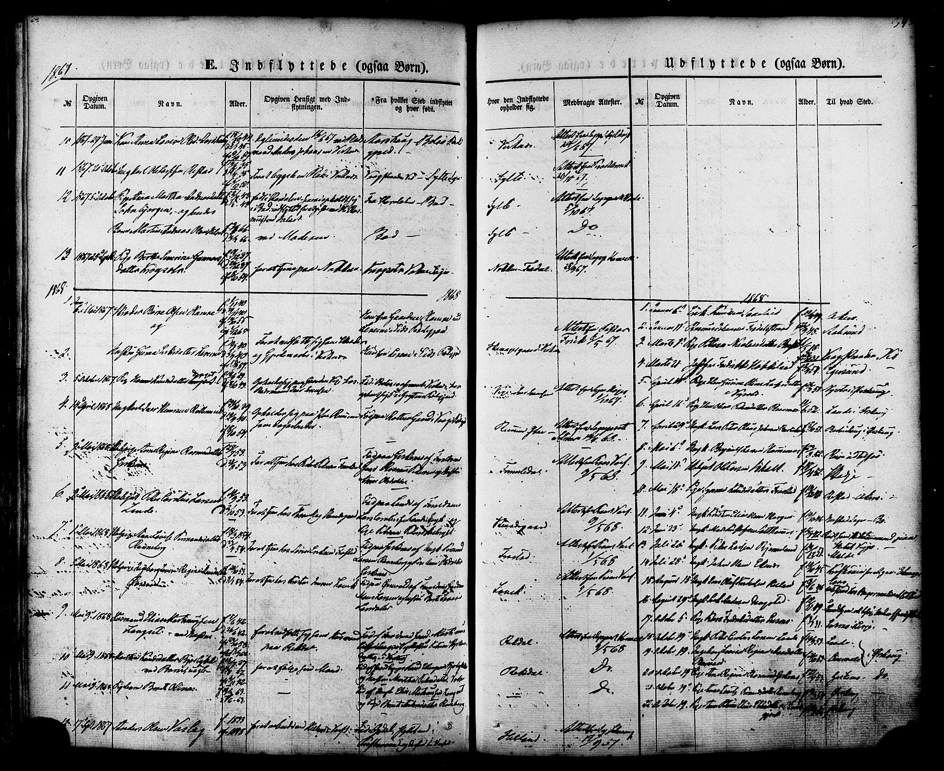 Ministerialprotokoller, klokkerbøker og fødselsregistre - Møre og Romsdal, SAT/A-1454/539/L0529: Parish register (official) no. 539A02, 1848-1872, p. 345