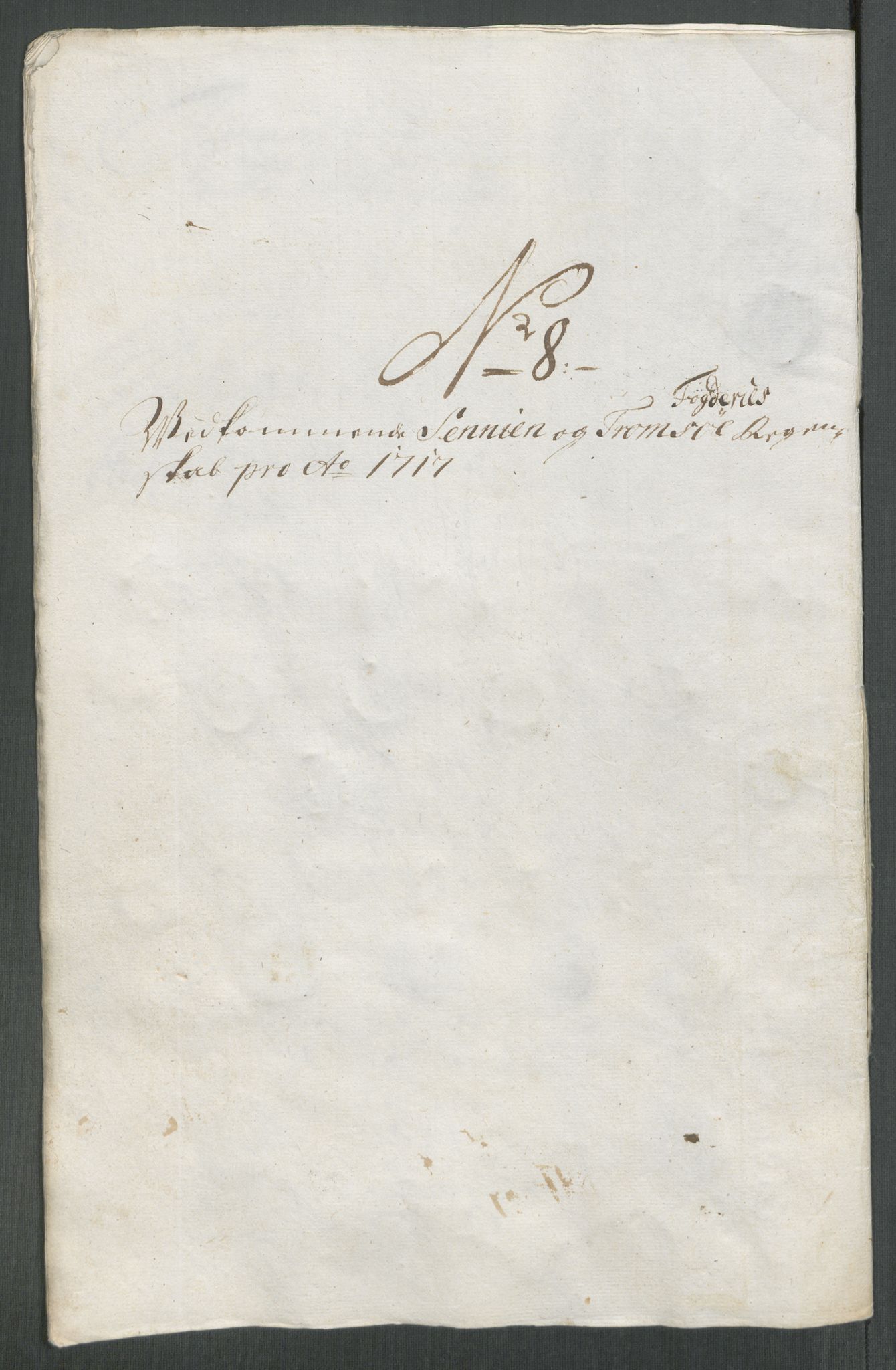 Rentekammeret inntil 1814, Reviderte regnskaper, Fogderegnskap, AV/RA-EA-4092/R68/L4763: Fogderegnskap Senja og Troms, 1717, p. 116