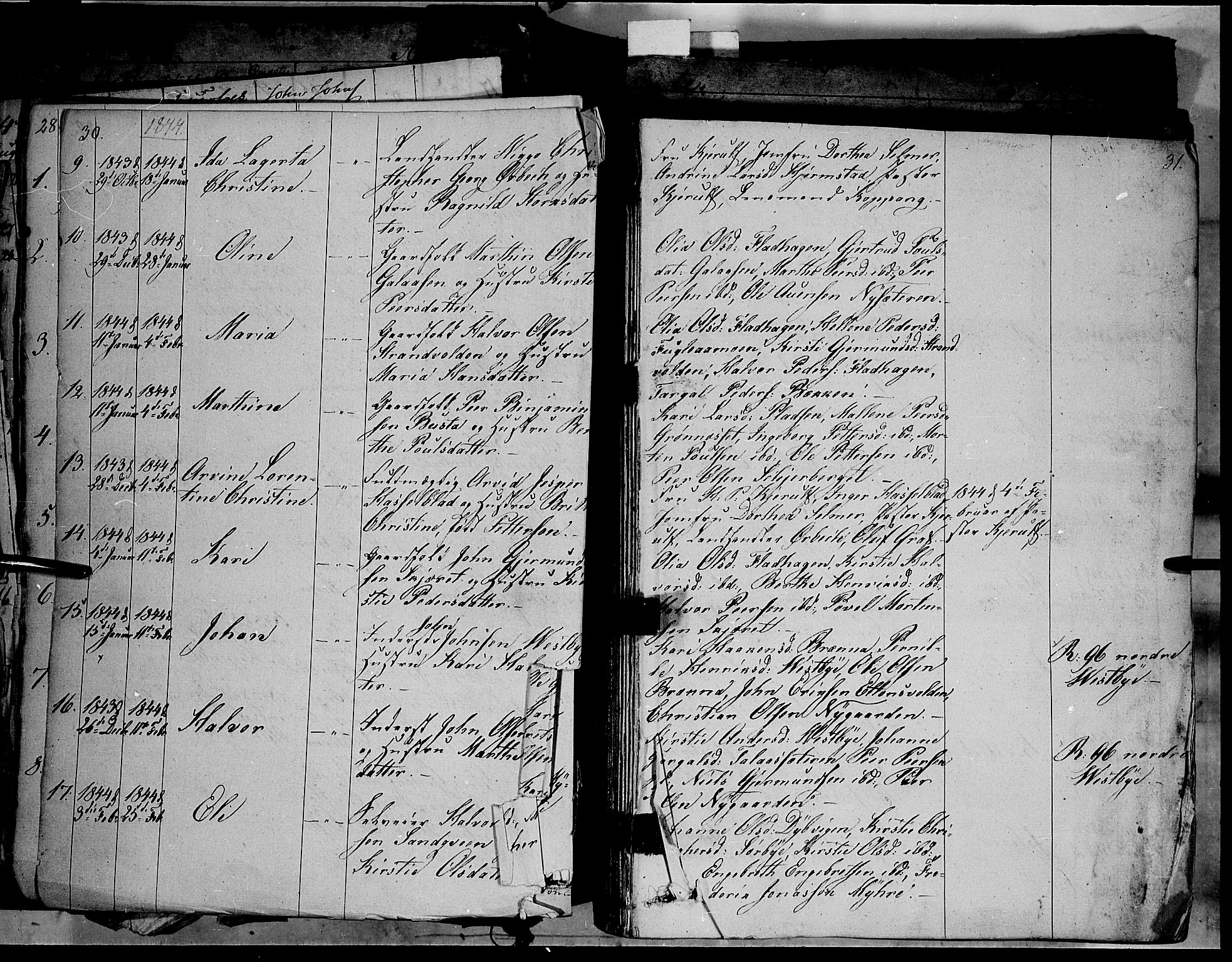 Trysil prestekontor, AV/SAH-PREST-046/H/Ha/Haa/L0004: Parish register (official) no. 4 /1, 1842-1850, p. 30-31