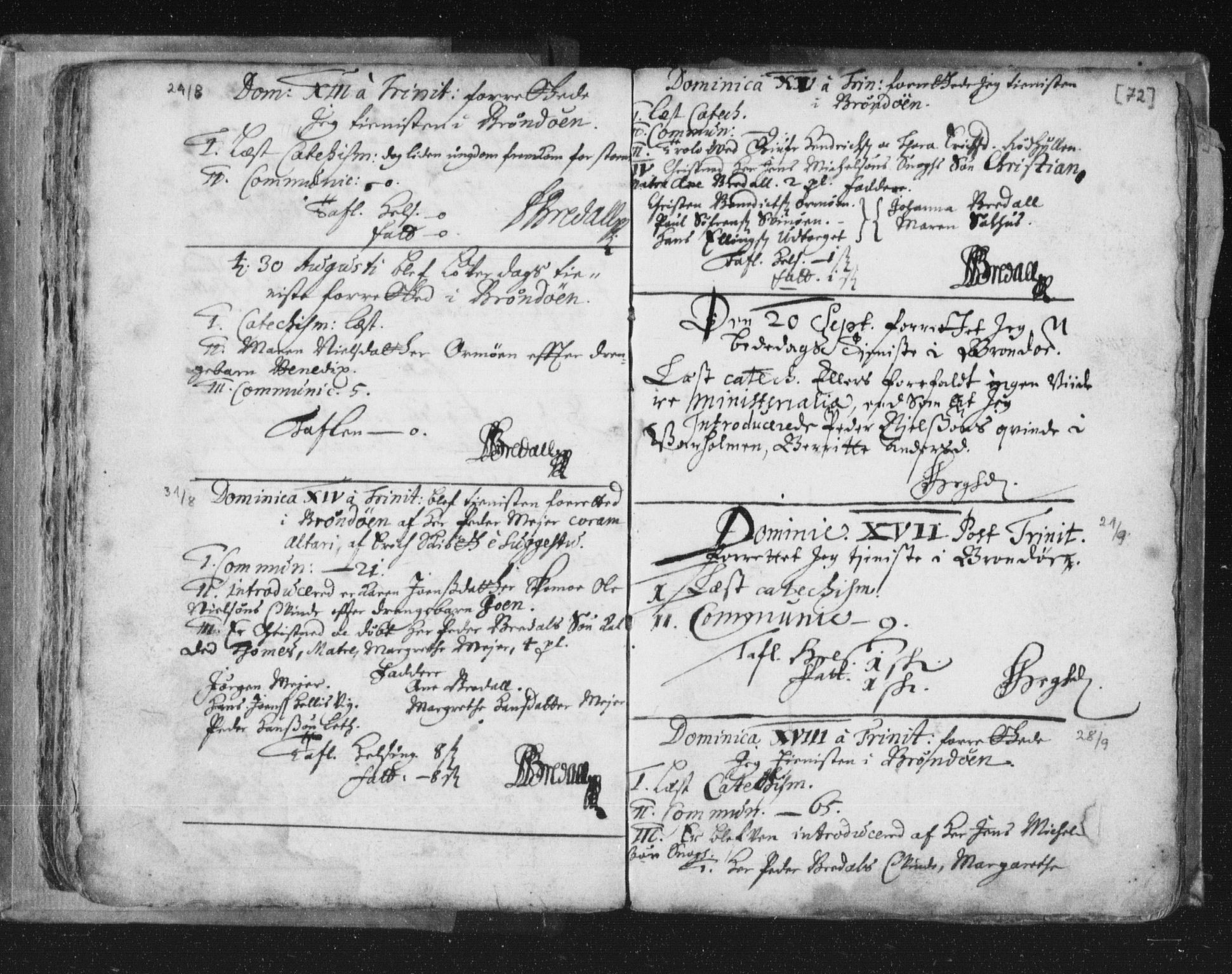 Ministerialprotokoller, klokkerbøker og fødselsregistre - Nordland, AV/SAT-A-1459/813/L0192: Parish register (official) no. 813A02, 1677-1718, p. 72