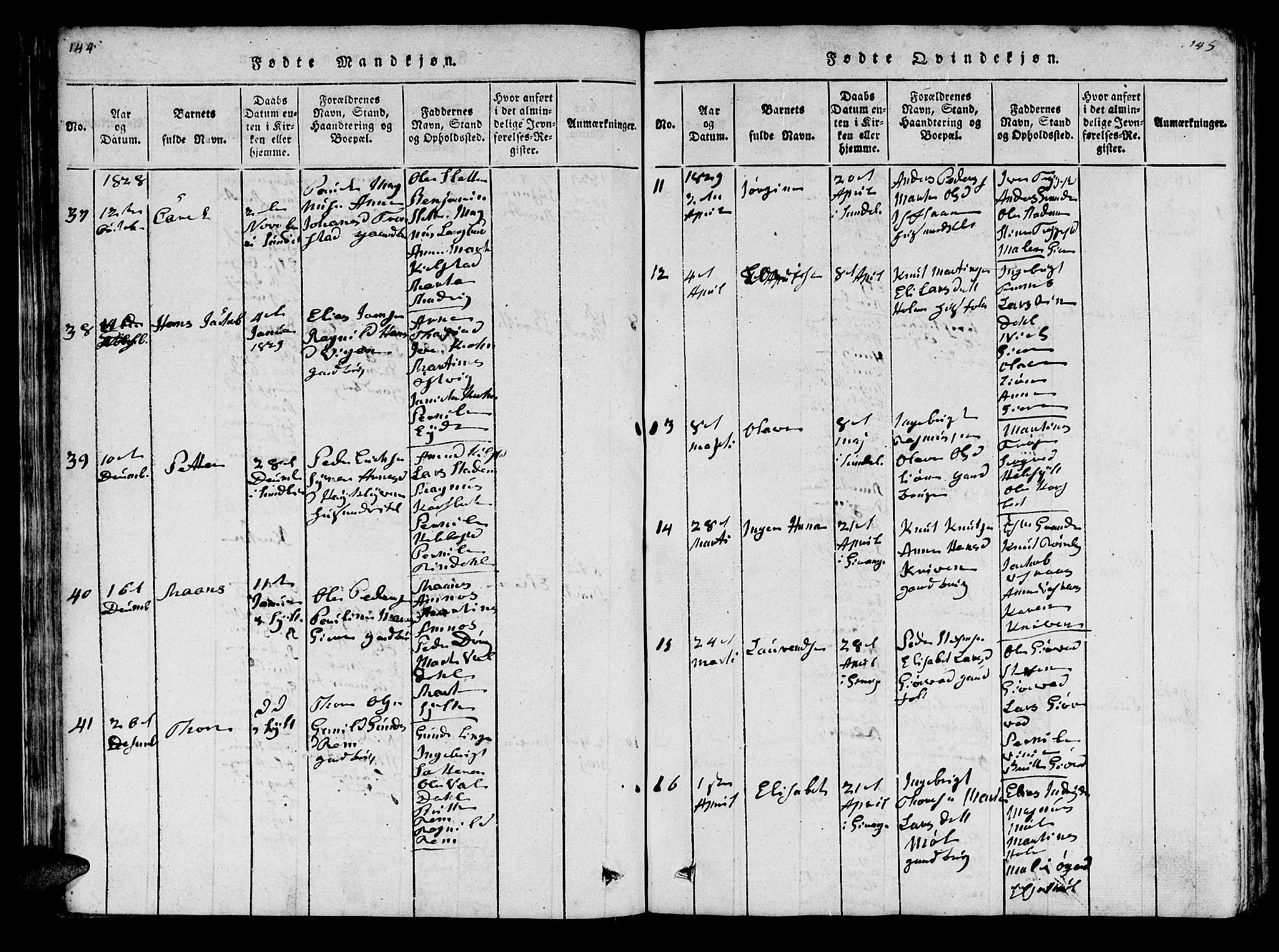 Ministerialprotokoller, klokkerbøker og fødselsregistre - Møre og Romsdal, SAT/A-1454/519/L0246: Parish register (official) no. 519A05, 1817-1834, p. 144-145
