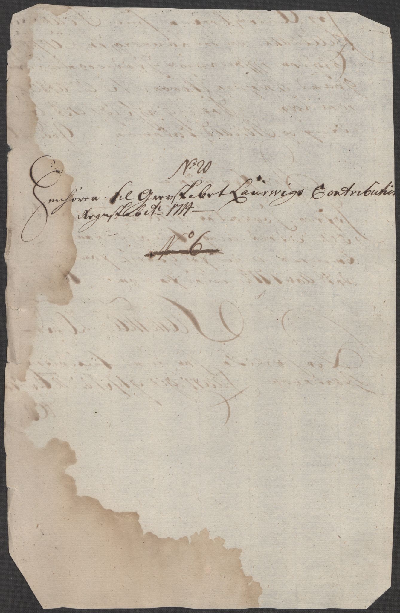 Rentekammeret inntil 1814, Reviderte regnskaper, Fogderegnskap, RA/EA-4092/R33/L1986: Fogderegnskap Larvik grevskap, 1714-1715, p. 205