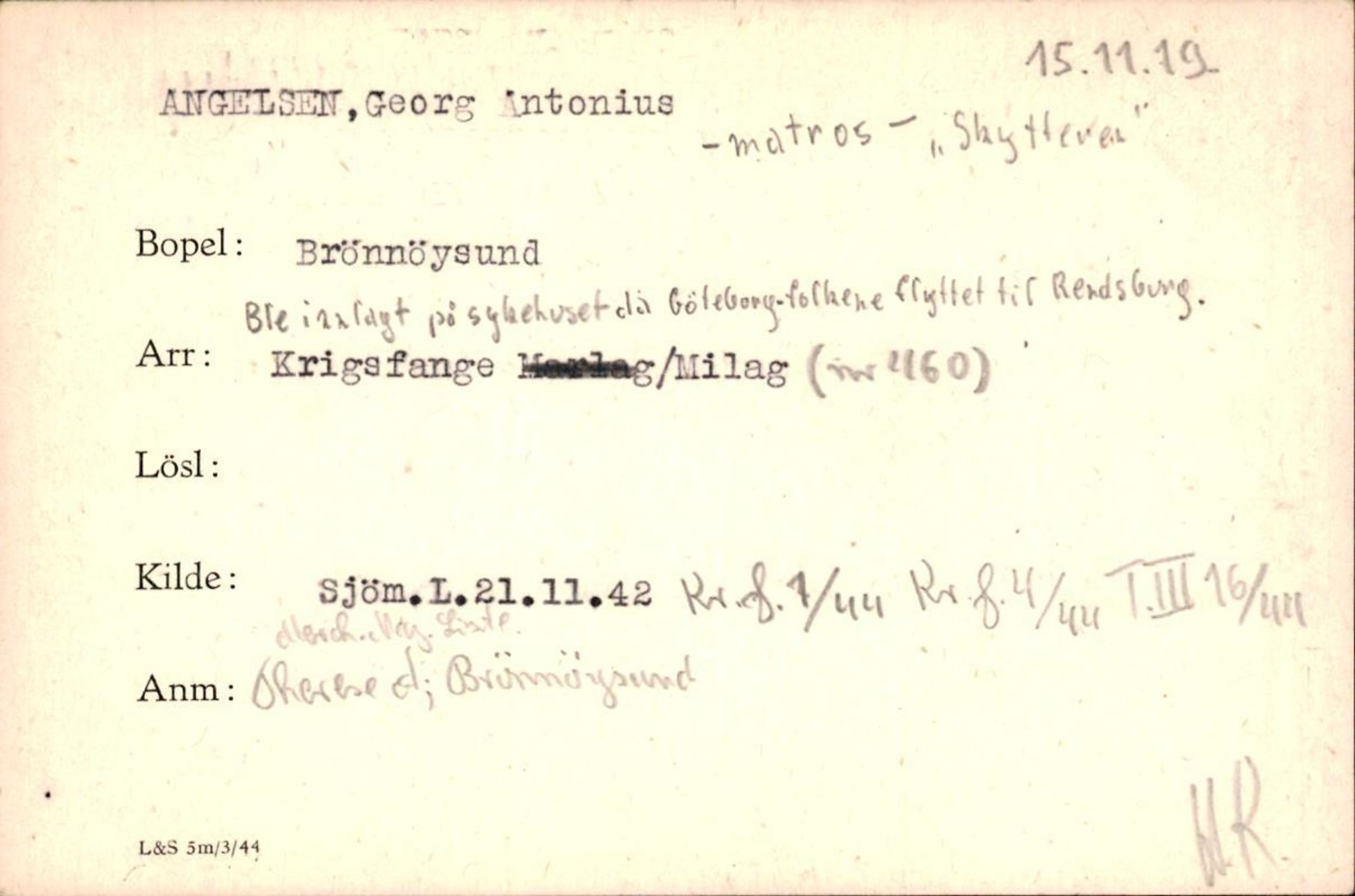 Forsvaret, Forsvarets krigshistoriske avdeling, AV/RA-RAFA-2017/Y/Yf/L0200: II-C-11-2102  -  Norske krigsfanger i Tyskland, 1940-1945, p. 45