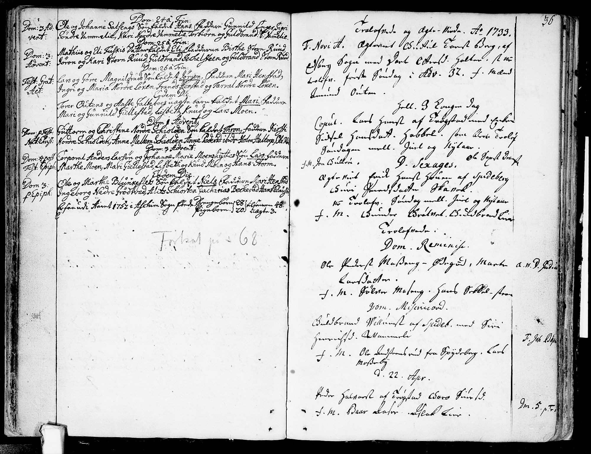 Askim prestekontor Kirkebøker, AV/SAO-A-10900/F/Fa/L0001: Parish register (official) no. 1, 1733-1757, p. 36