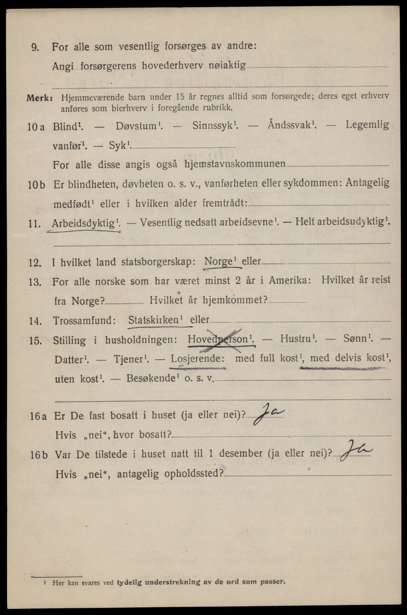 SAT, 1920 census for Trondheim, 1920, p. 96101