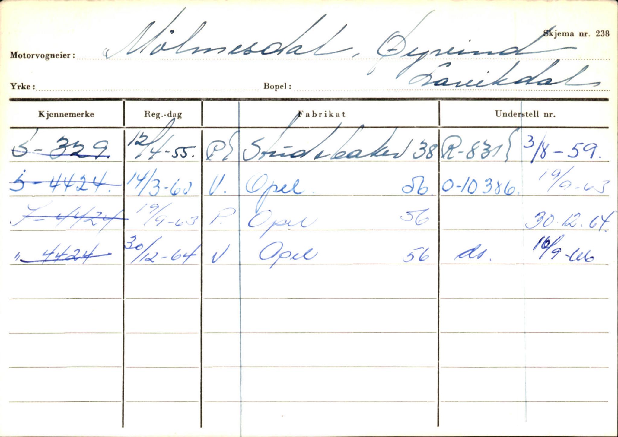 Statens vegvesen, Sogn og Fjordane vegkontor, AV/SAB-A-5301/4/F/L0130: Eigarregister Eid T-Å. Høyanger A-O, 1945-1975, p. 2215