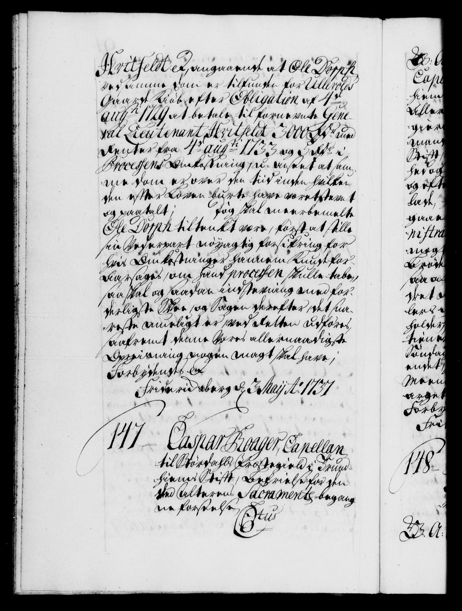 Danske Kanselli 1572-1799, AV/RA-EA-3023/F/Fc/Fca/Fcaa/L0030: Norske registre, 1737-1738, p. 91b