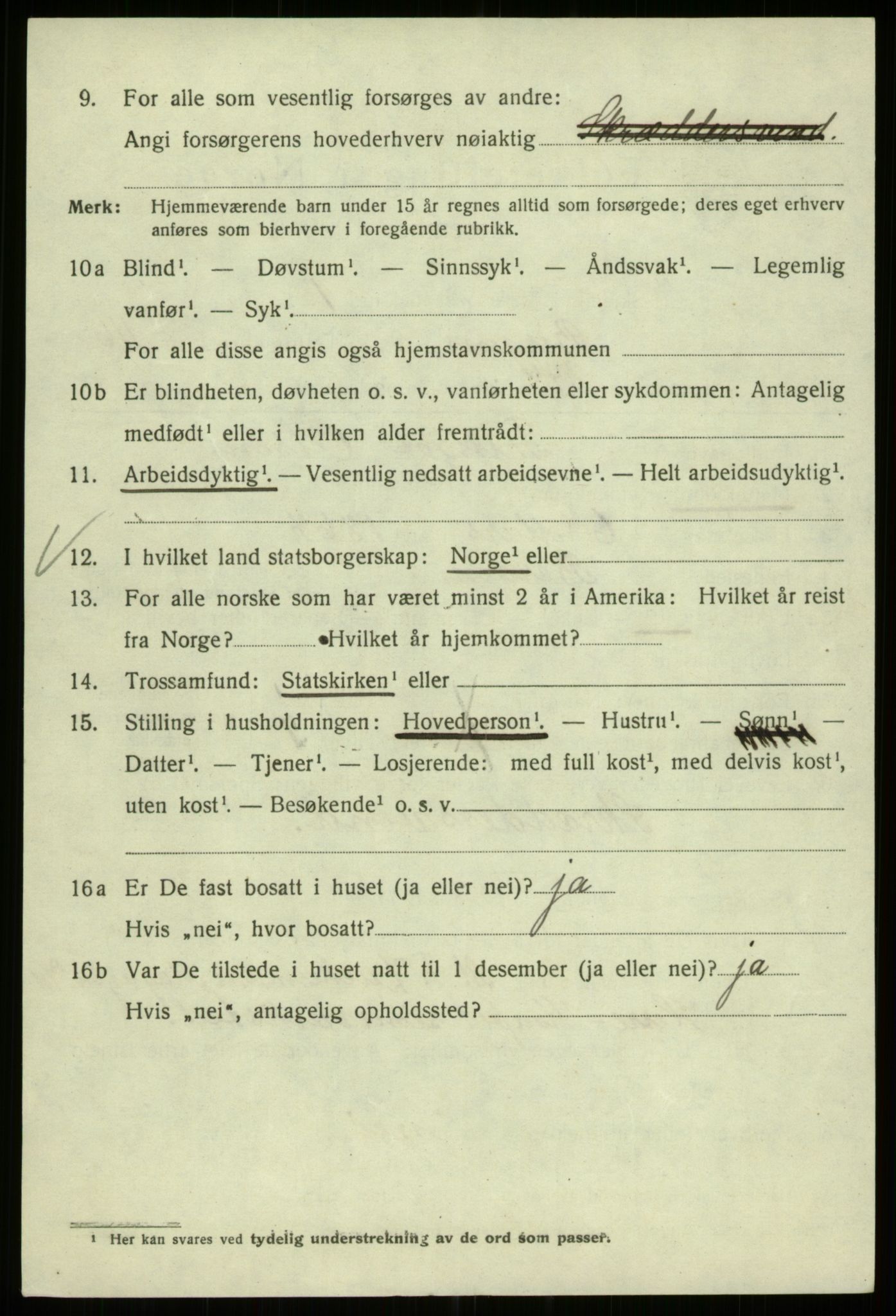 SAB, 1920 census for Bergen, 1920, p. 197493