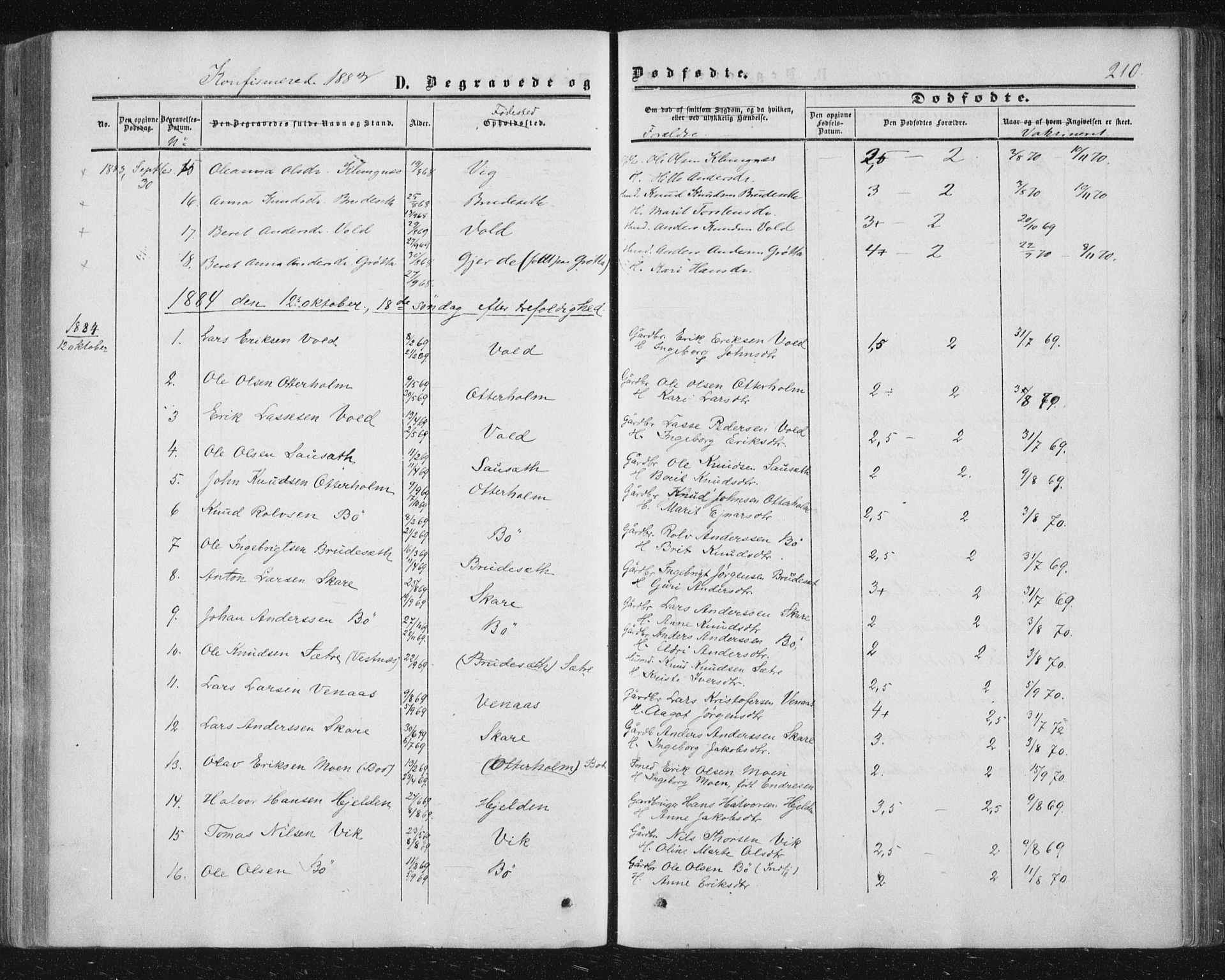 Ministerialprotokoller, klokkerbøker og fødselsregistre - Møre og Romsdal, AV/SAT-A-1454/543/L0562: Parish register (official) no. 543A02, 1854-1884, p. 210