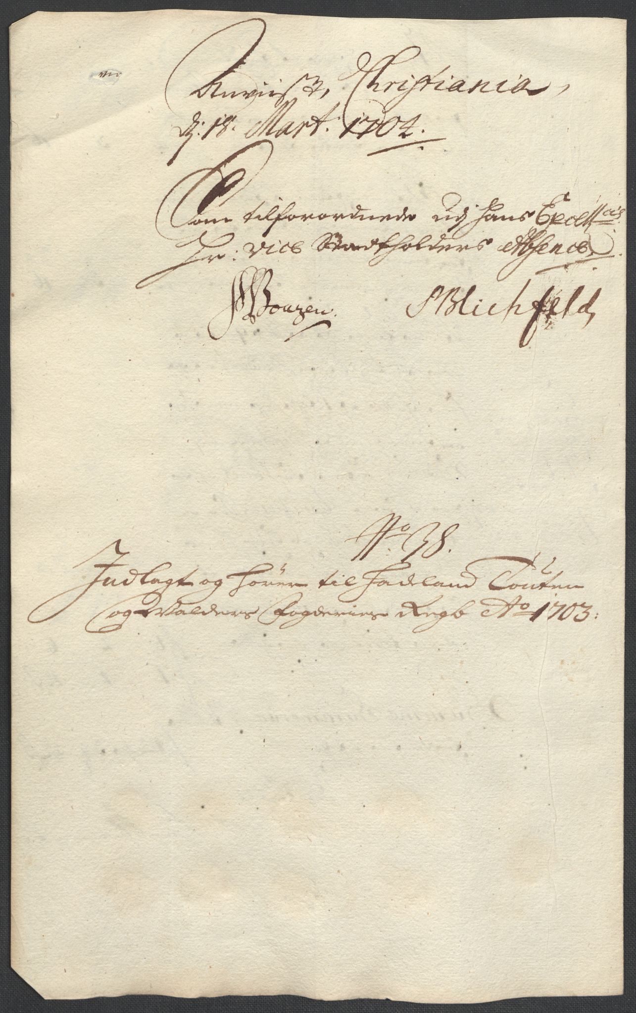 Rentekammeret inntil 1814, Reviderte regnskaper, Fogderegnskap, RA/EA-4092/R18/L1301: Fogderegnskap Hadeland, Toten og Valdres, 1703, p. 218