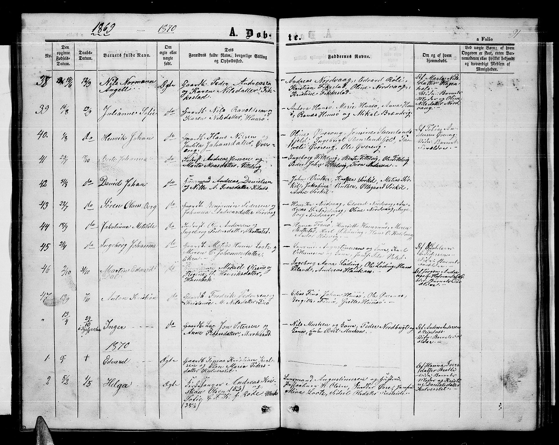 Ministerialprotokoller, klokkerbøker og fødselsregistre - Nordland, AV/SAT-A-1459/859/L0857: Parish register (copy) no. 859C03, 1854-1873, p. 91