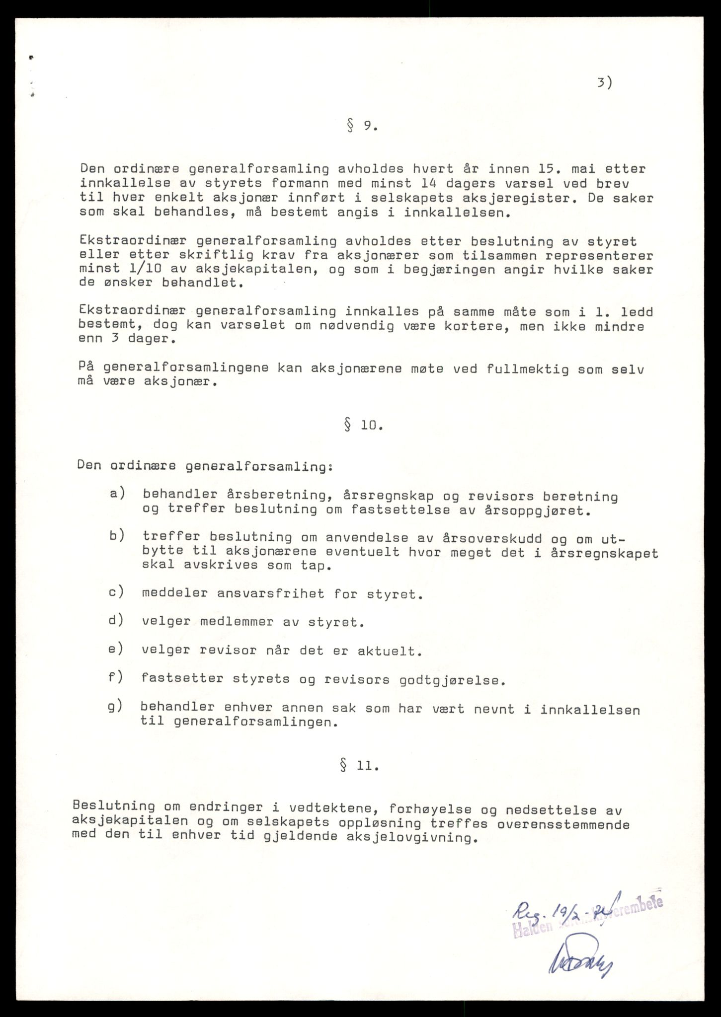 Halden tingrett, AV/SAT-A-10067/K/Kb/Kba/L0020: Aksjeselskap, St-Sy, 1944-1990