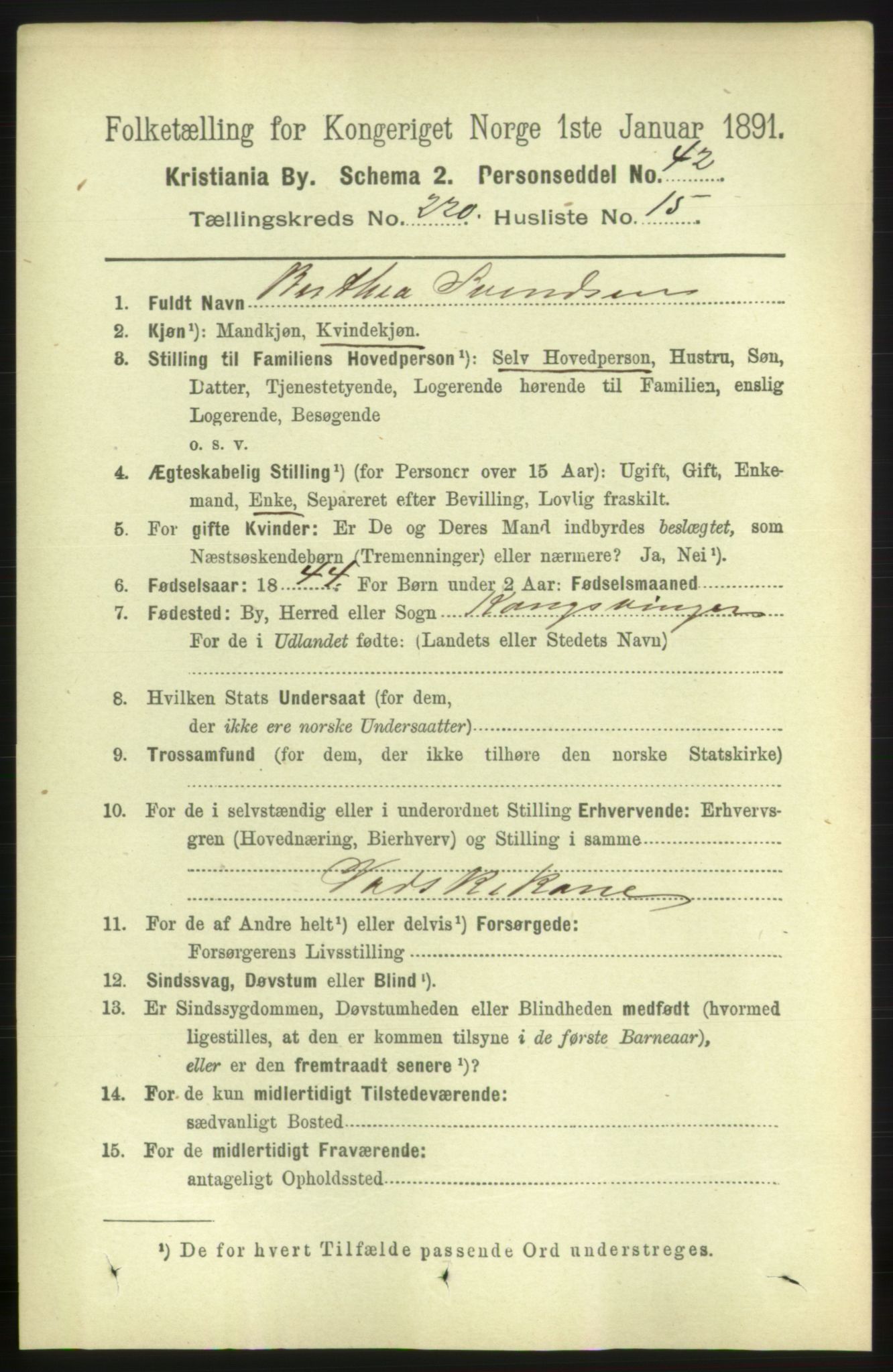 RA, 1891 census for 0301 Kristiania, 1891, p. 131440