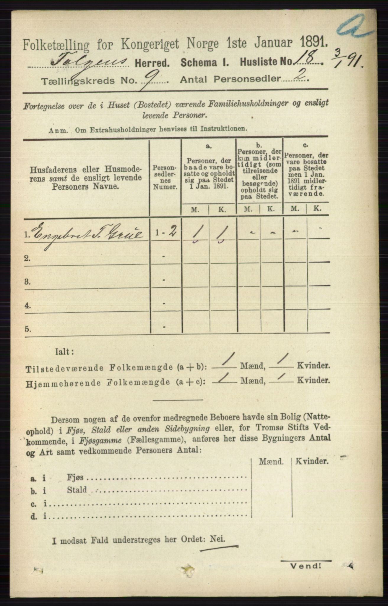 RA, 1891 census for 0436 Tolga, 1891, p. 2513