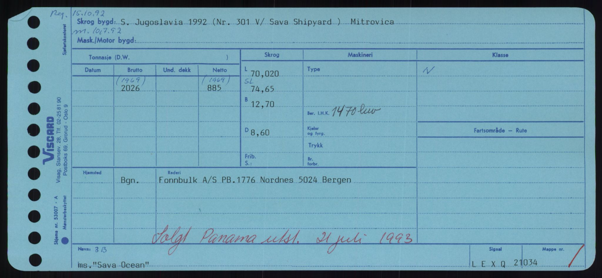 Sjøfartsdirektoratet med forløpere, Skipsmålingen, RA/S-1627/H/Hd/L0032: Fartøy, San-Seve, p. 231